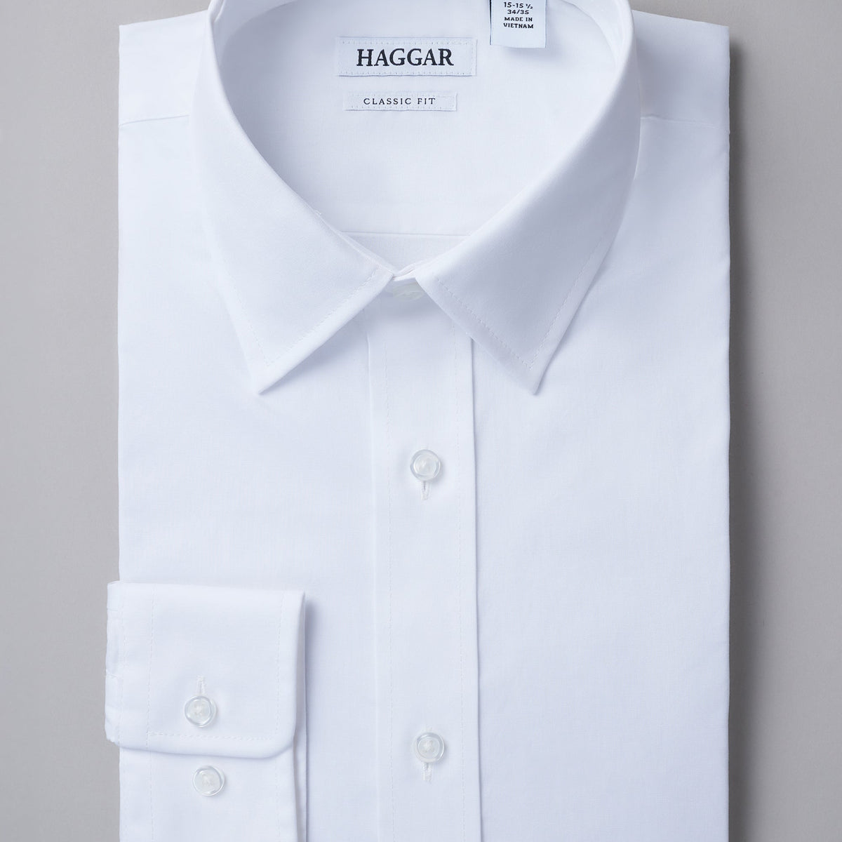 men's haggar dress shirts Haggar Big Wrinkle Free Classic Fit Dress Shirt in Black