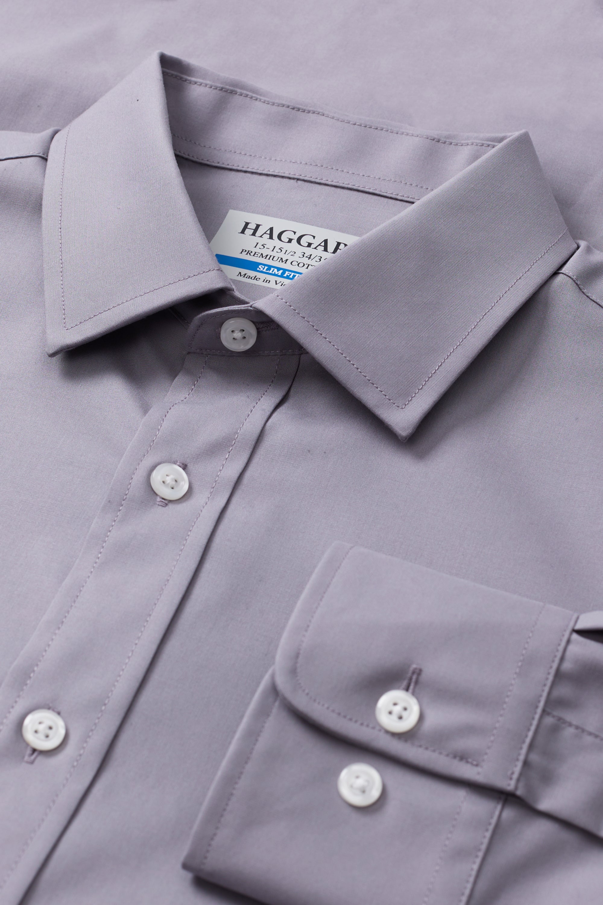 Premium Comfort Performance Cotton Dress Shirt - Charcoal, , hi-res