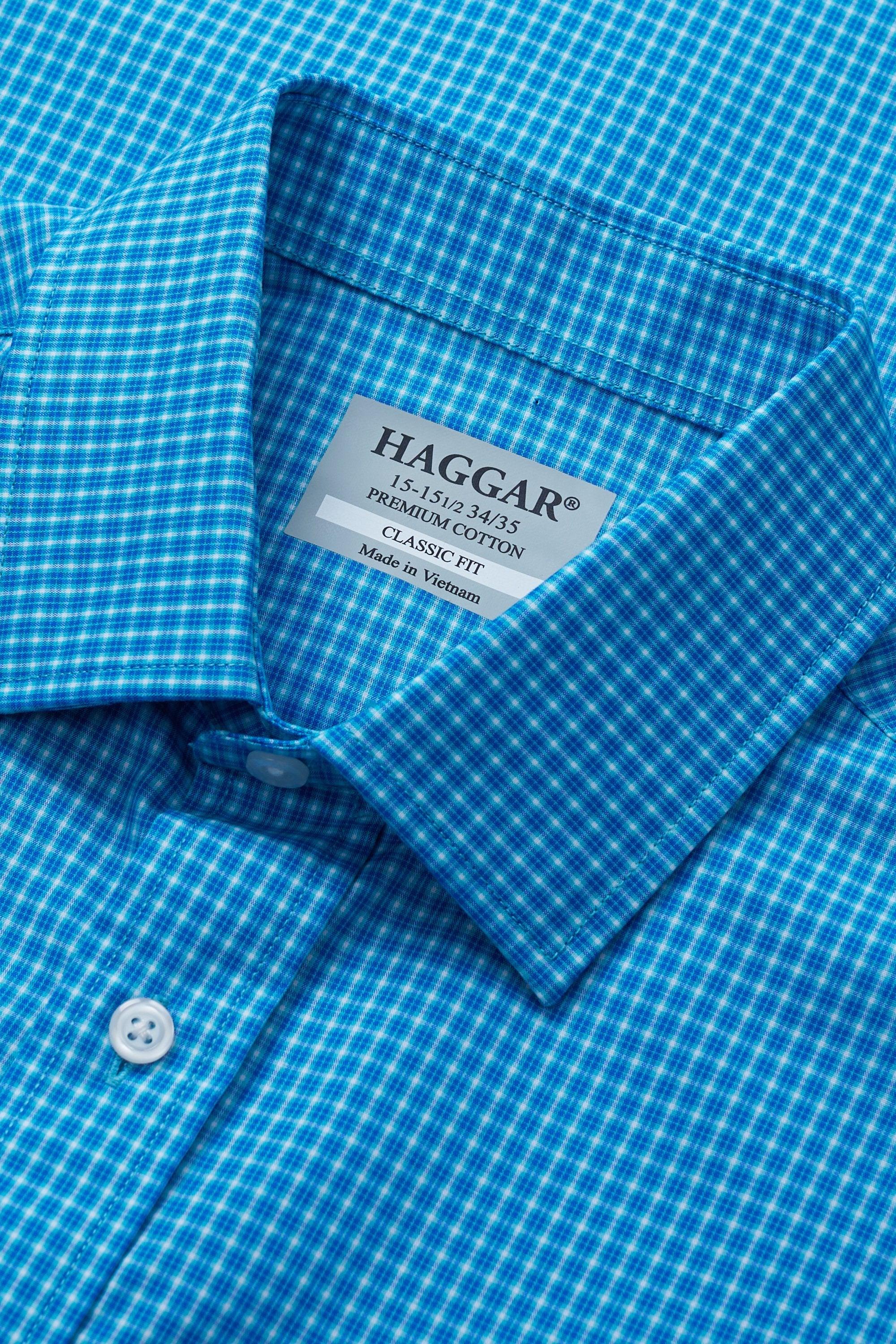 Premium Comfort Dress Shirt -  Turquoise Check, , hi-res