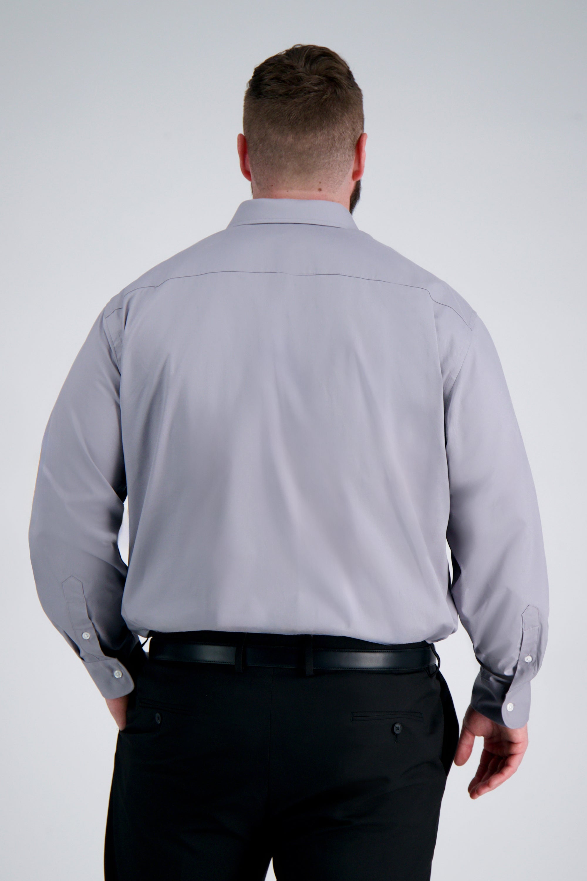 Premium Comfort Big Dress Shirt - Charcoal, , hi-res