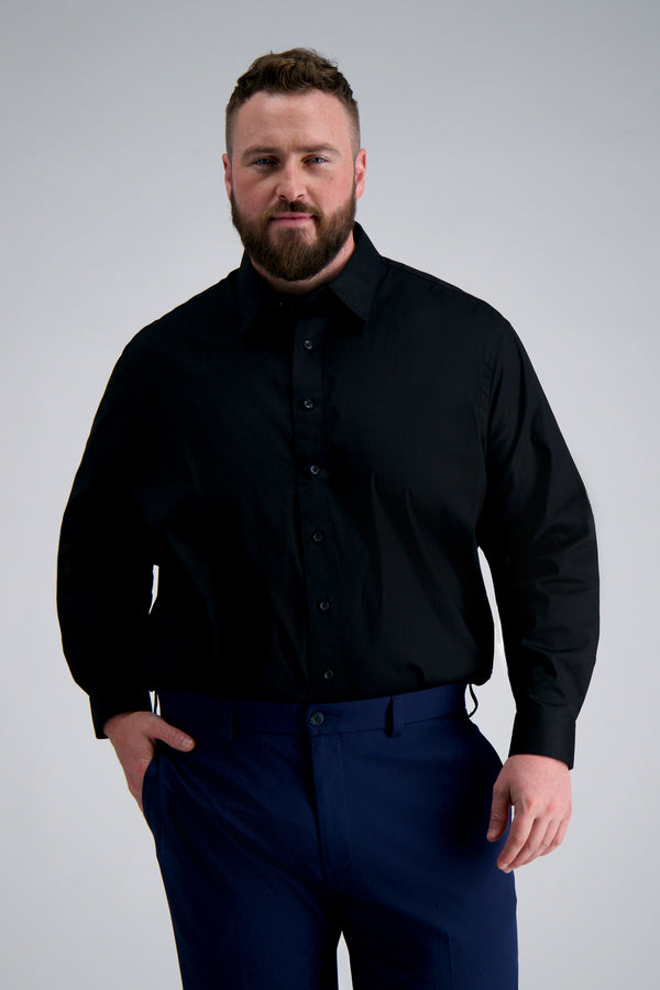 Premium Comfort Big Dress Shirt - Black, , hi-res#color_black