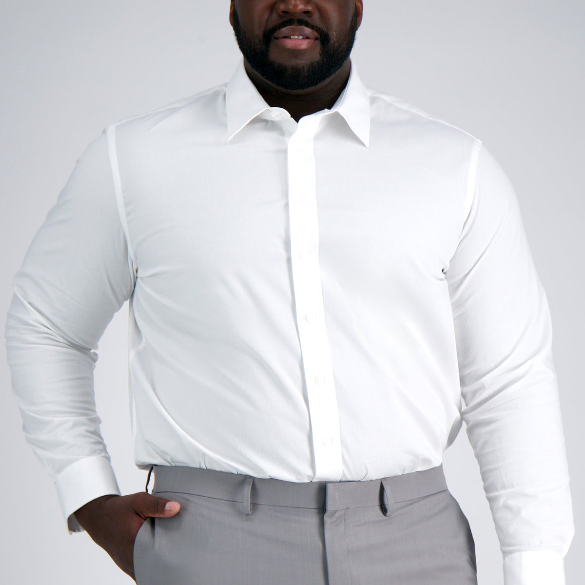 big and tall mens white dress shirts Van Heusen Mens Big And Tall Poplin Regular For Collar Dress Shirt, White