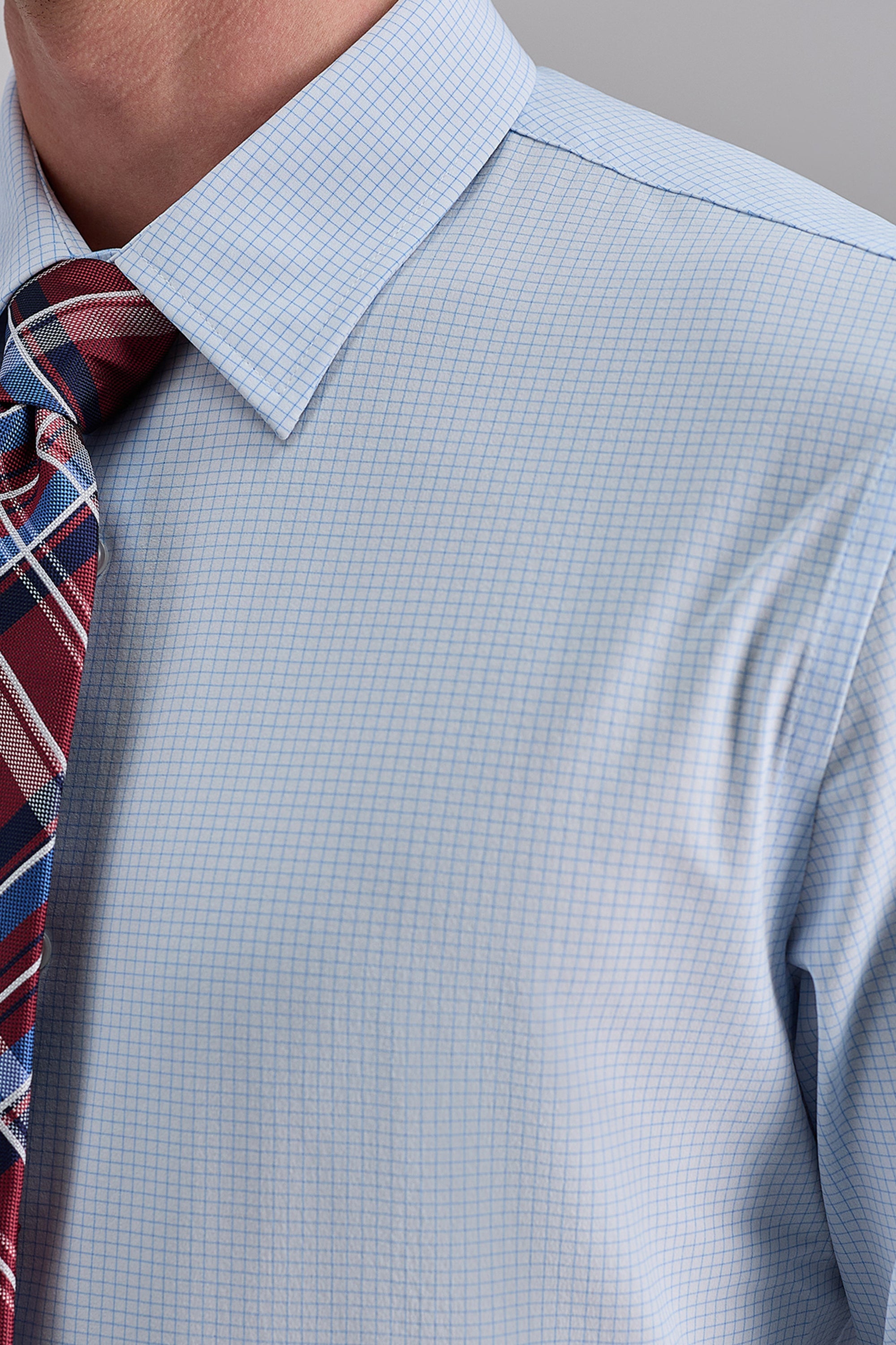 Smart Wash® Dress Shirt - Blue Graph Check - Haggar.com
