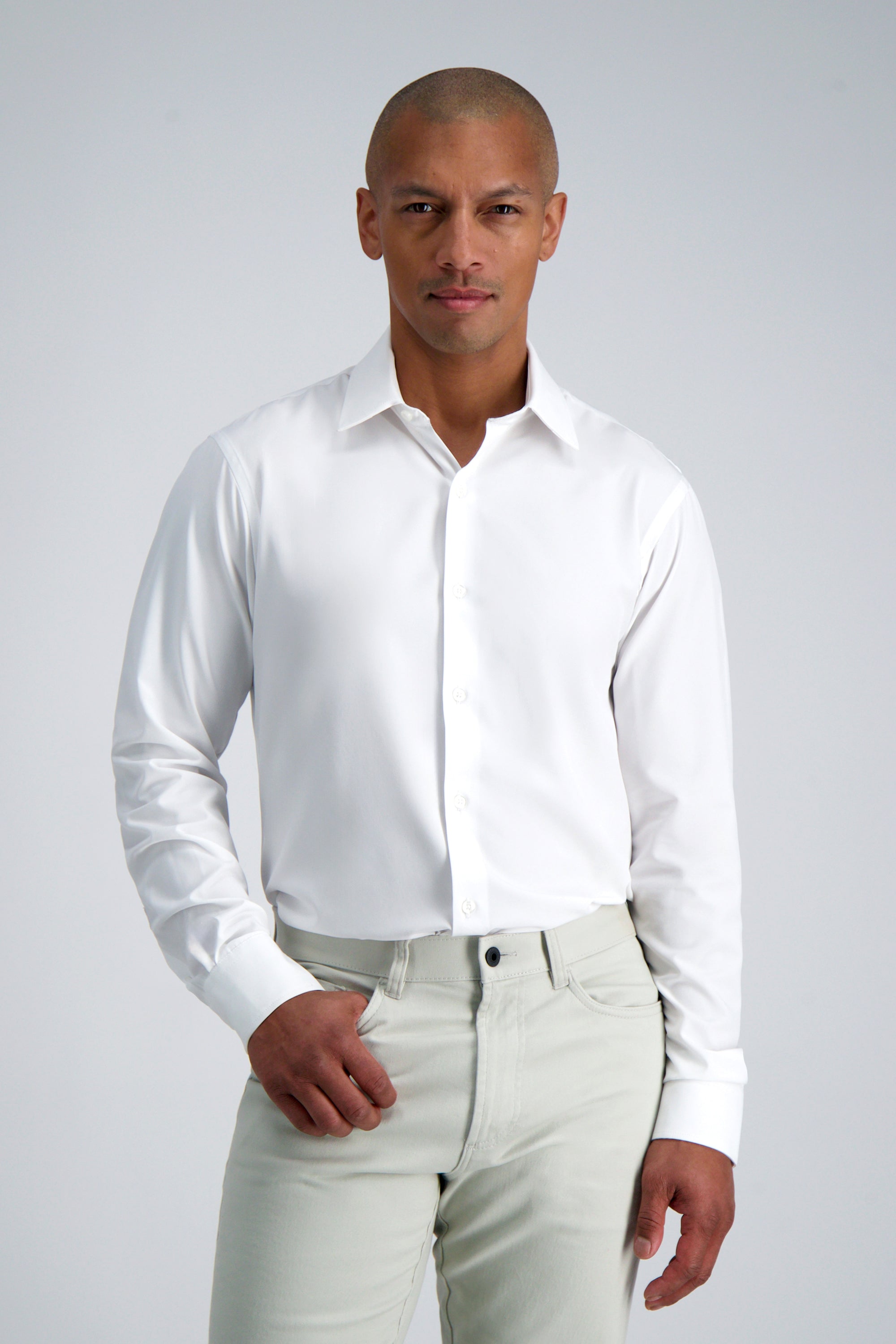 Smart Wash® Dress Shirt - White, , hi-res
