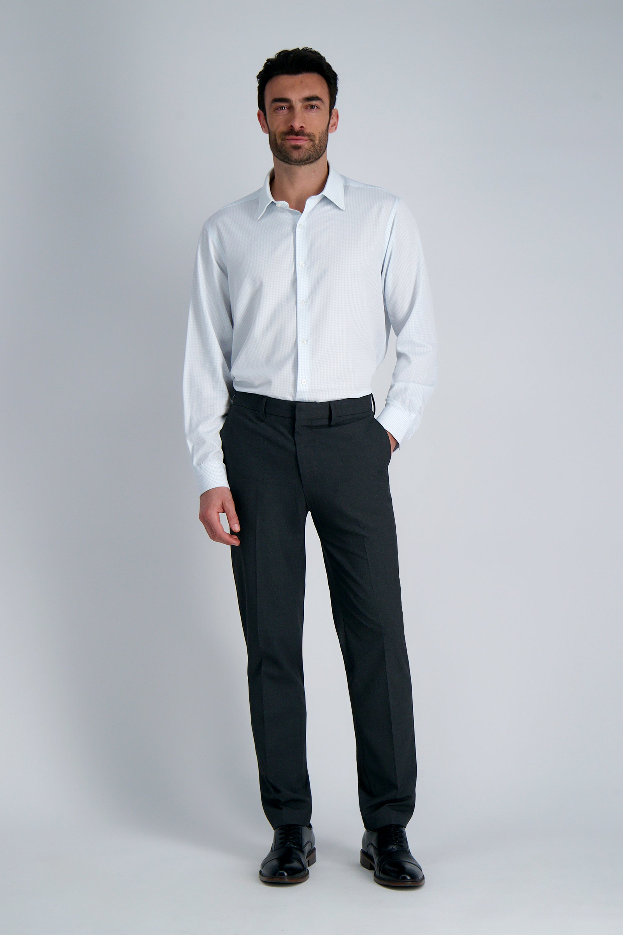Smart Wash® Dress Shirt - Blue Check, , hi-res