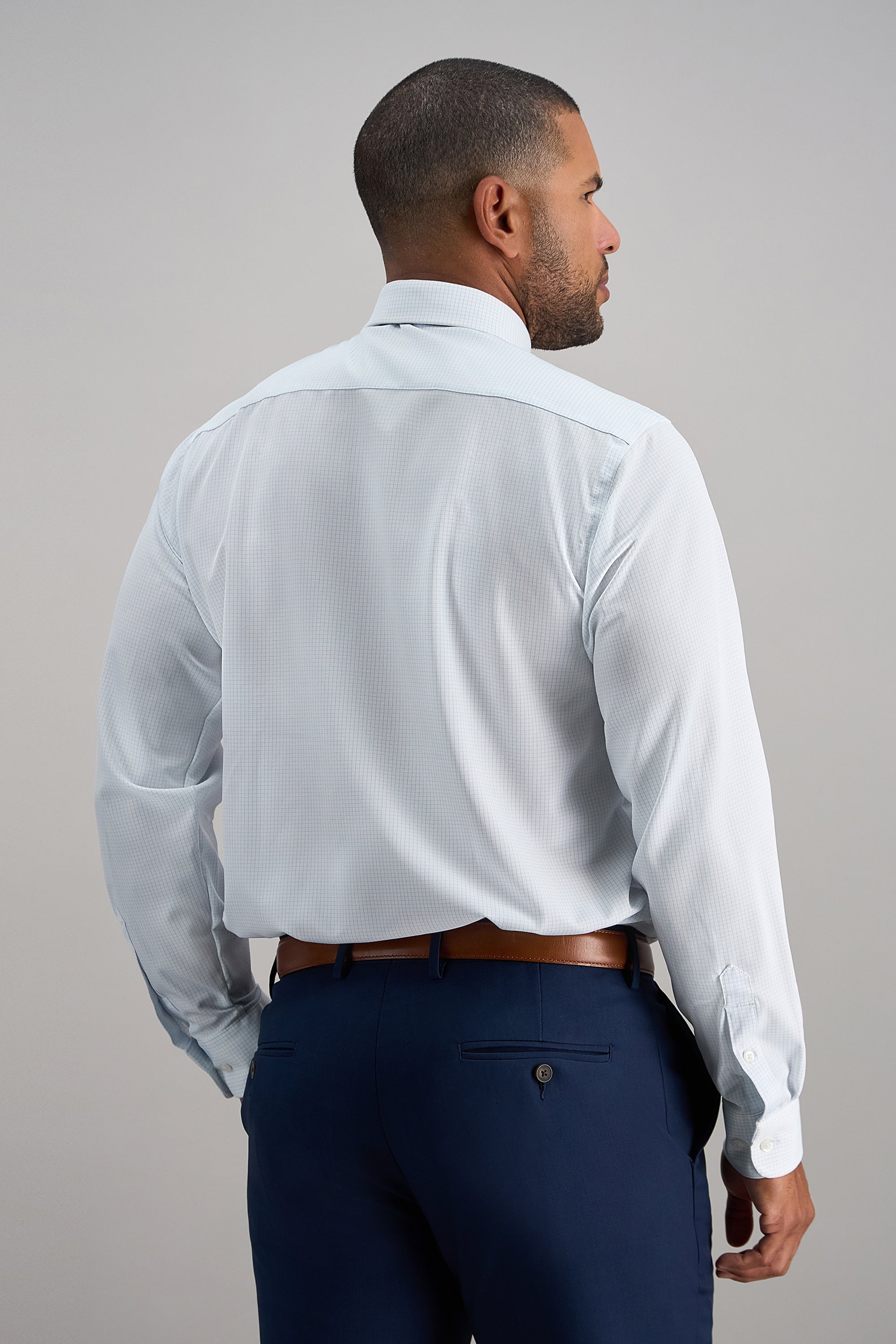 Smart Wash® Dress Shirt - Blue Check - Haggar.com