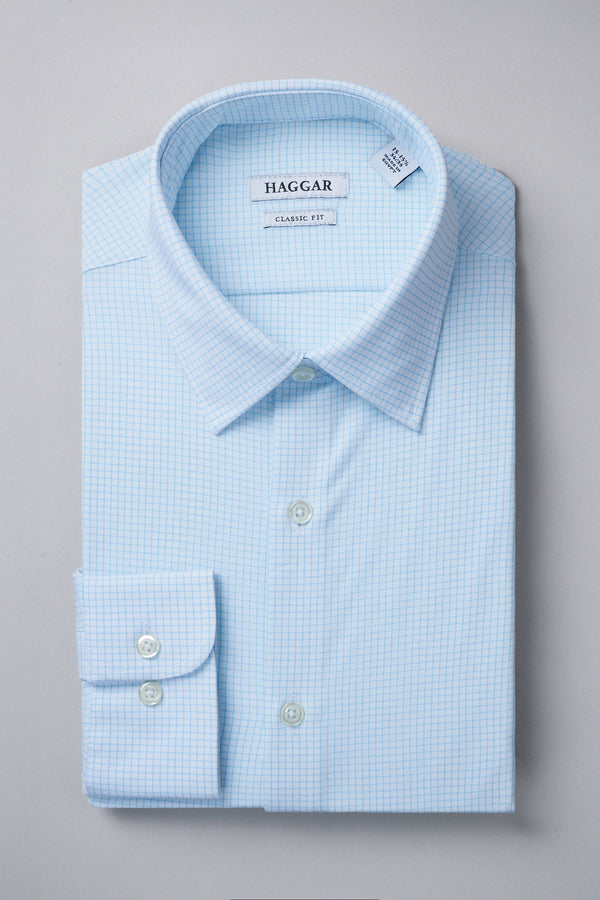 Smart Wash® Dress Shirt - Blue Check - Haggar.com#color_sky