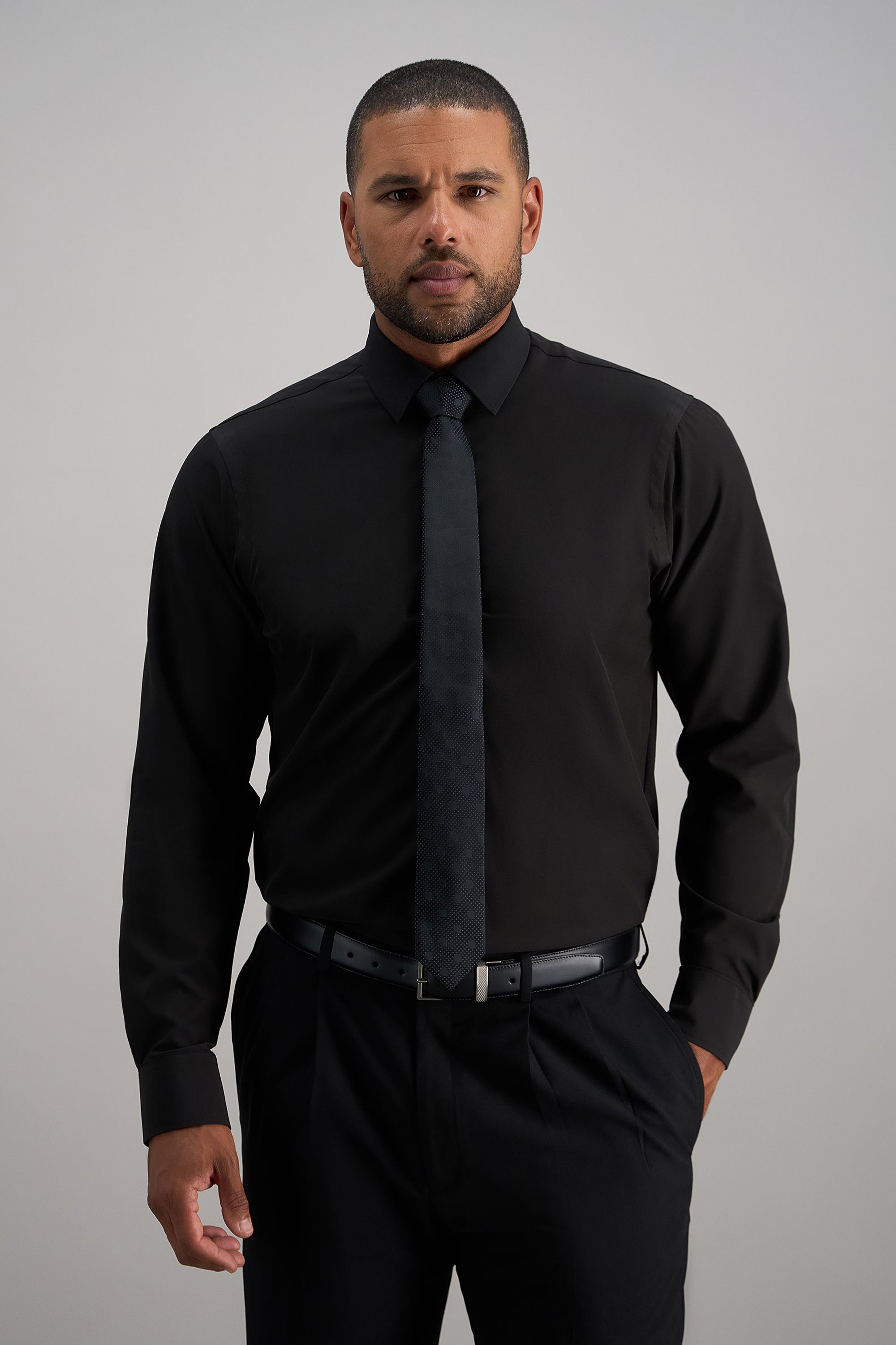 Smart Wash® Dress Shirt - Black