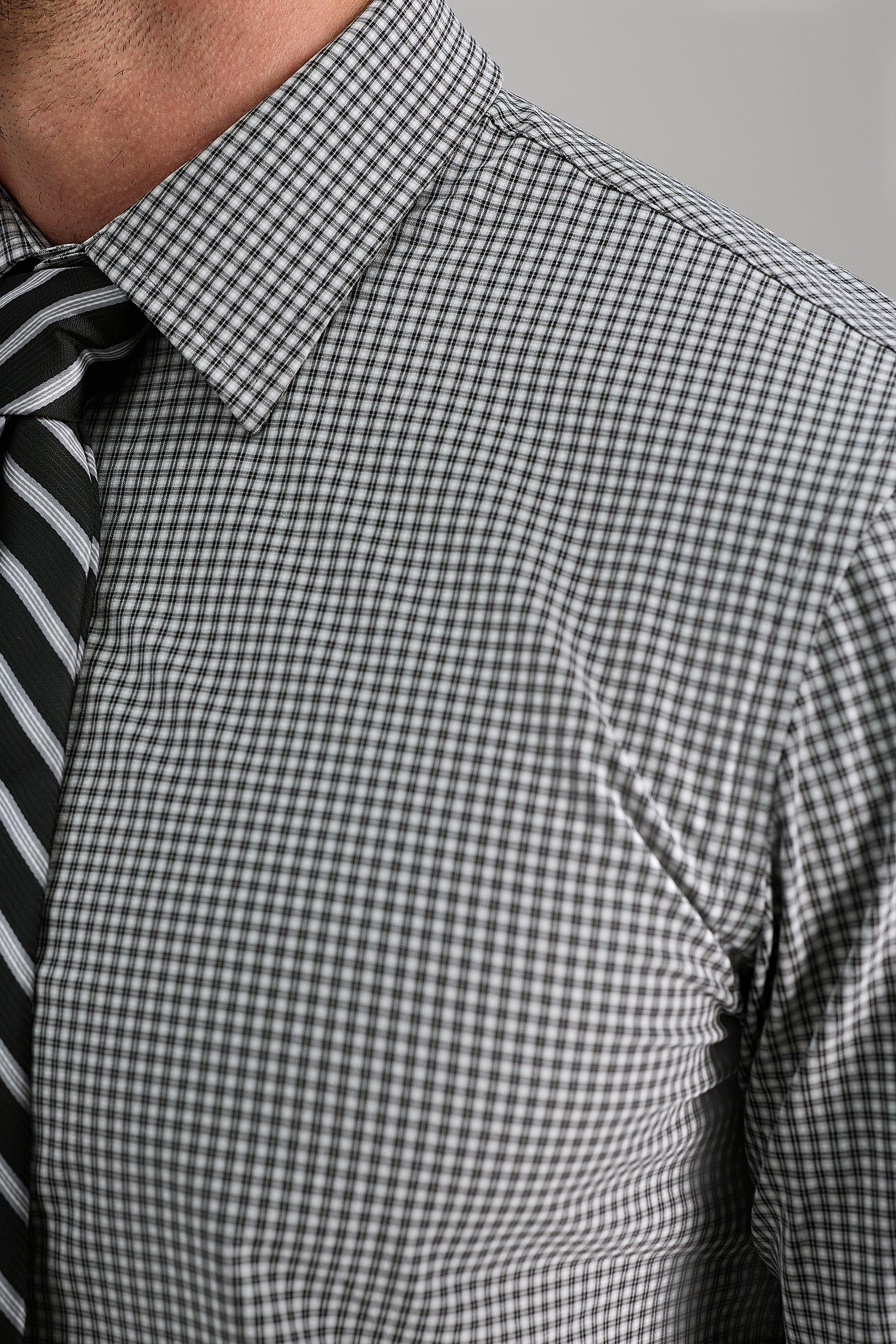 Smart Wash™ Dress Shirt - Black Check - Haggar.com