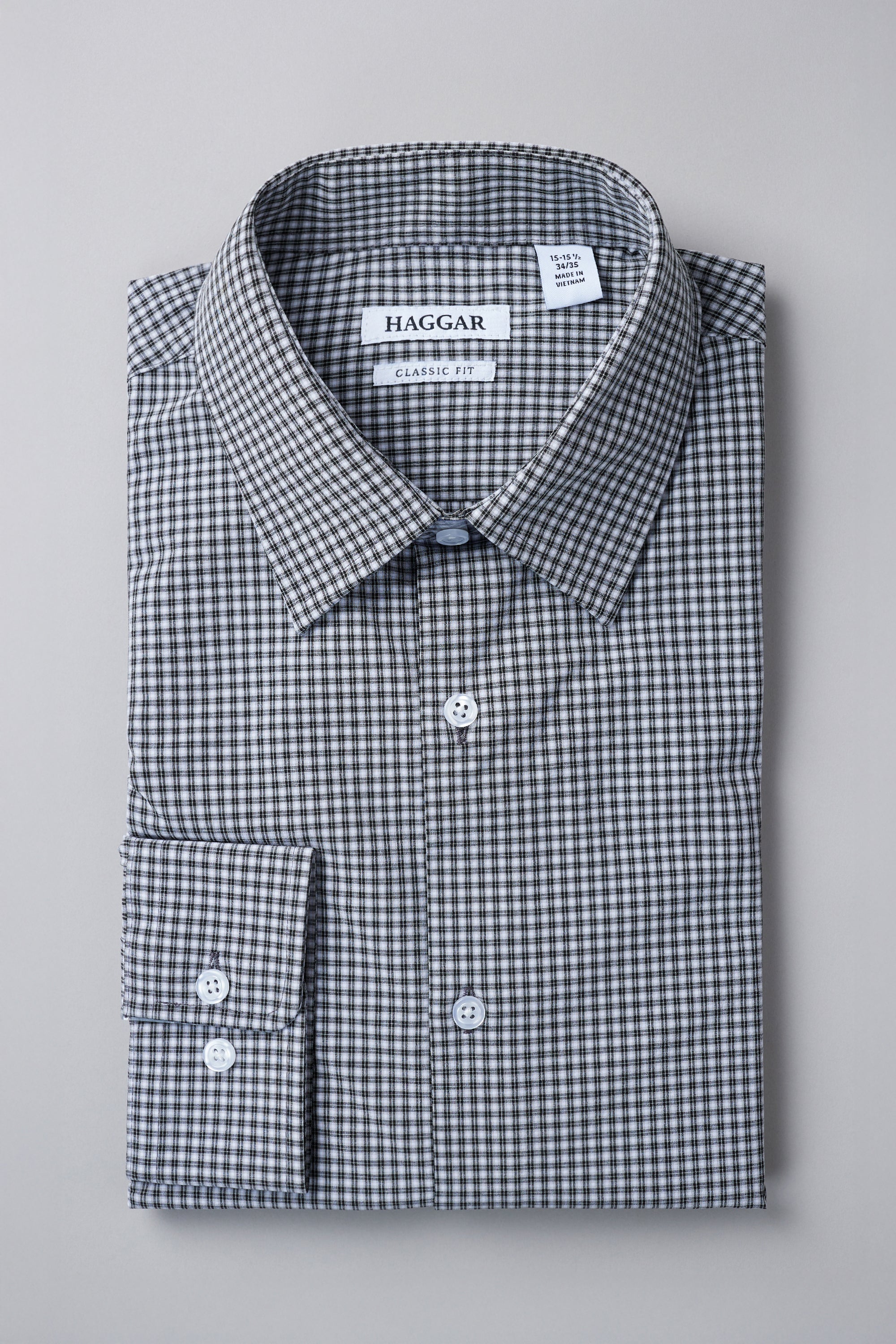 Smart Wash™ Dress Shirt - Black Check