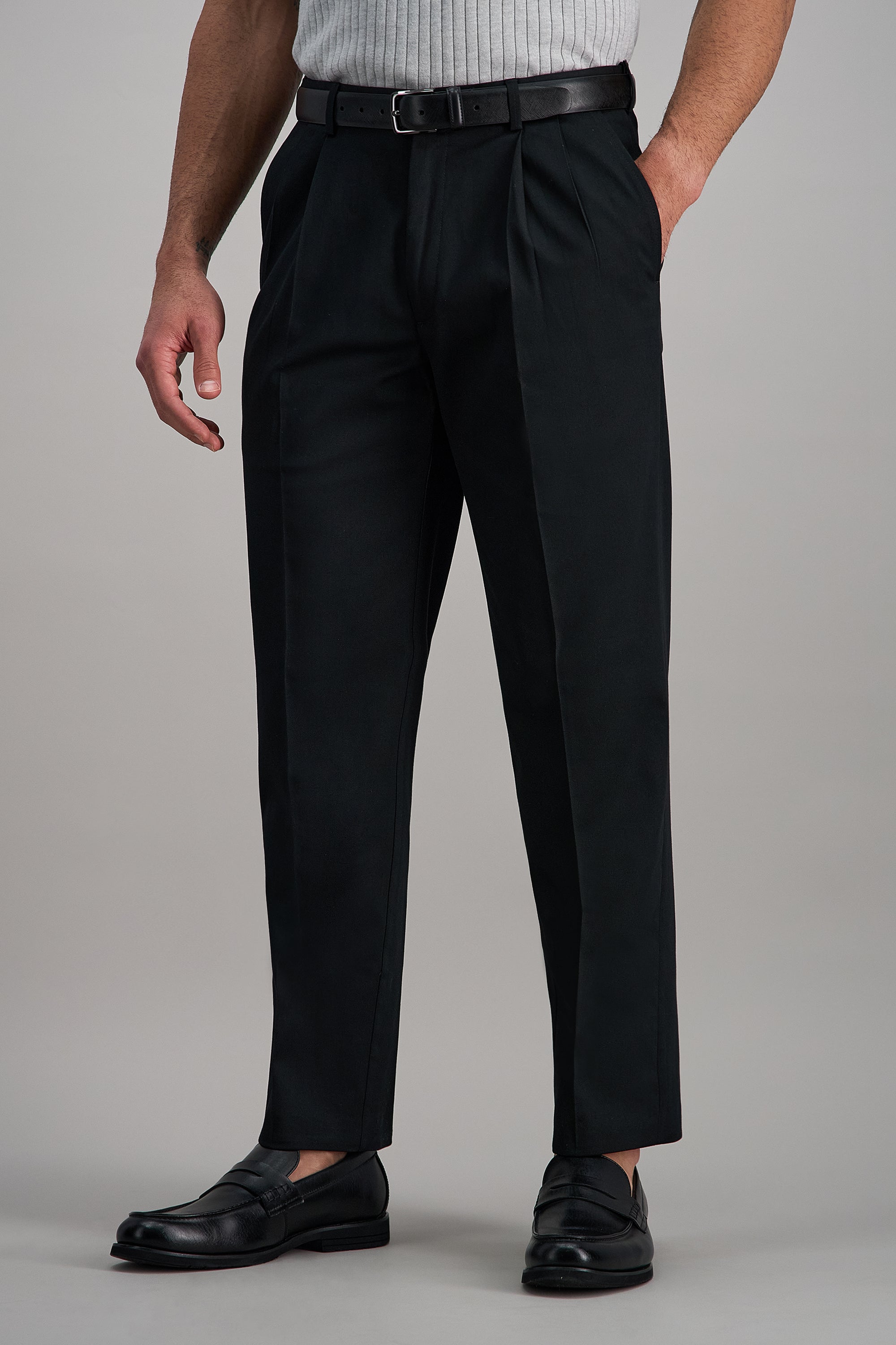 men's no iron dress pant olive color classic fit Haggar Premium Khaki Pants, Pleated Front in Dark Navy up overheated dude with Consignment Program at Janene's Size:120cm (Height 110-117cm) Boho Style Wedding Dresses