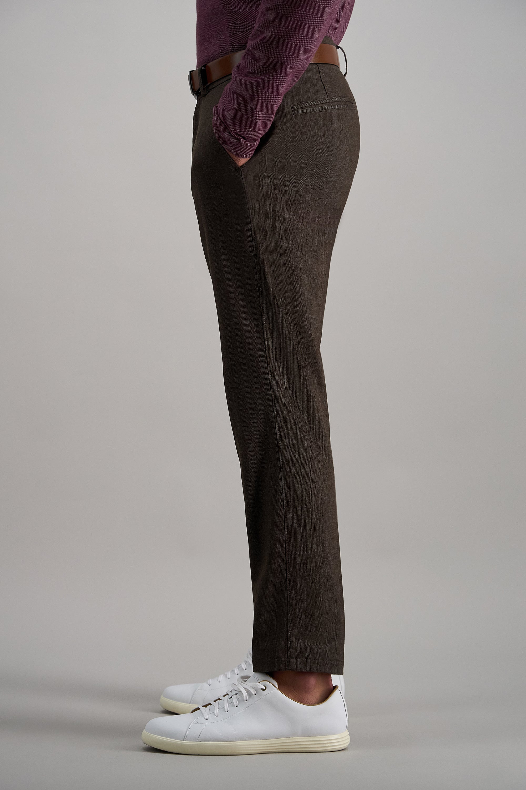 HaggarÂ® Modern Stretch Herringbone Pant  - Haggar.com