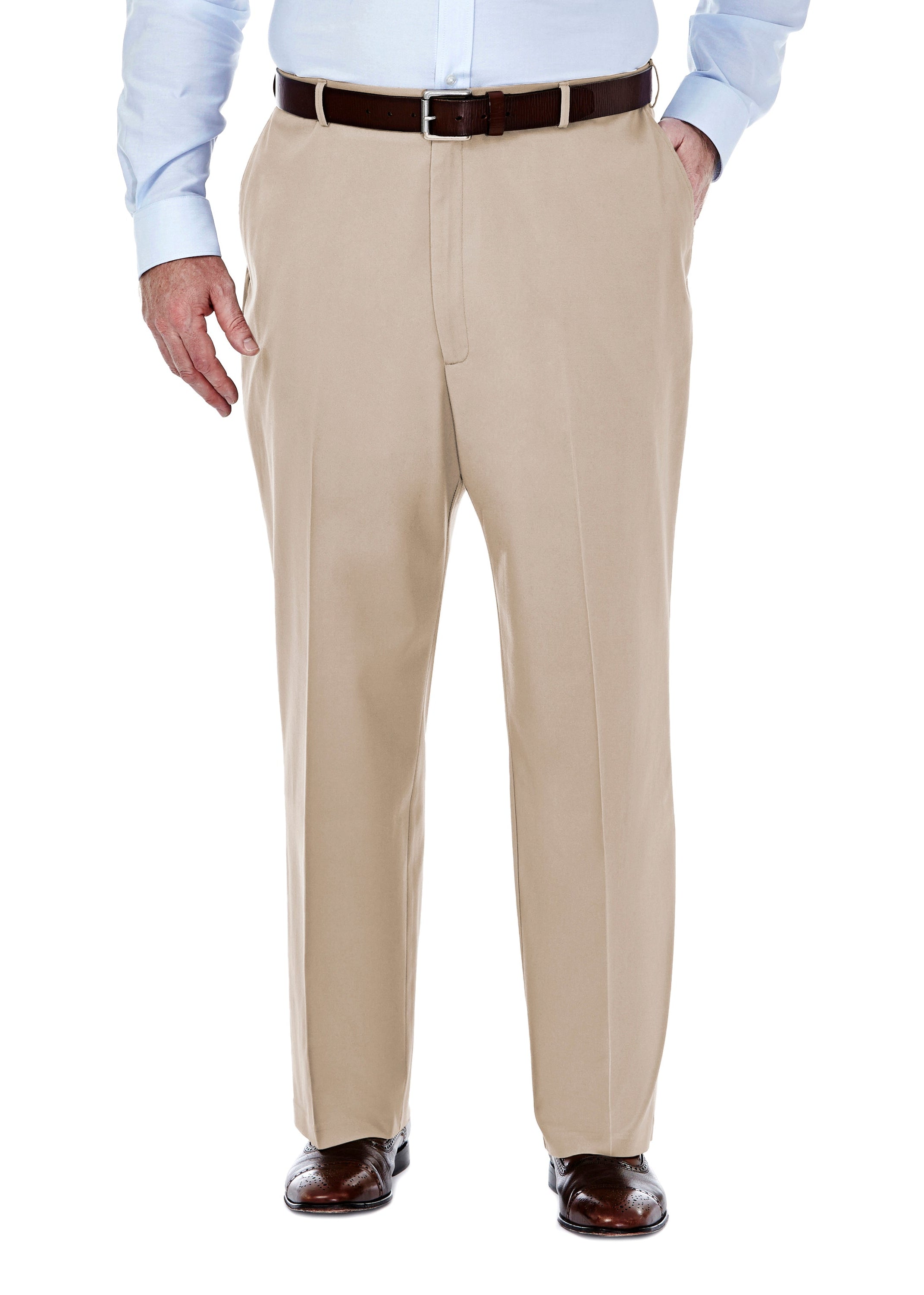 Big & Tall Premium No Iron Khaki - Haggar.com#color_sand