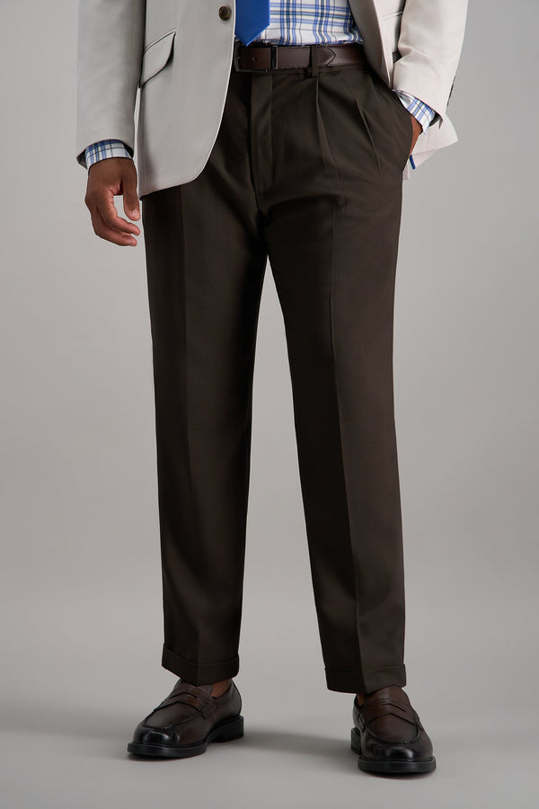 E-CLO™ Stria Dress Pant - Haggar.com#color_brown