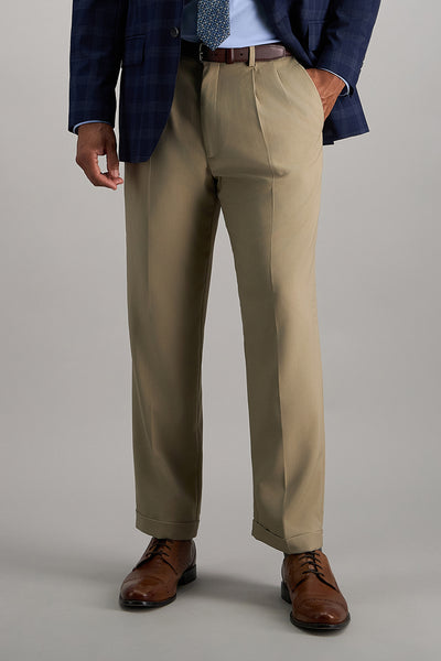 haggar men's premium comfort dress slim fit flat front pant Haggar Premium Comfort Dress Pants in Blue main image 0