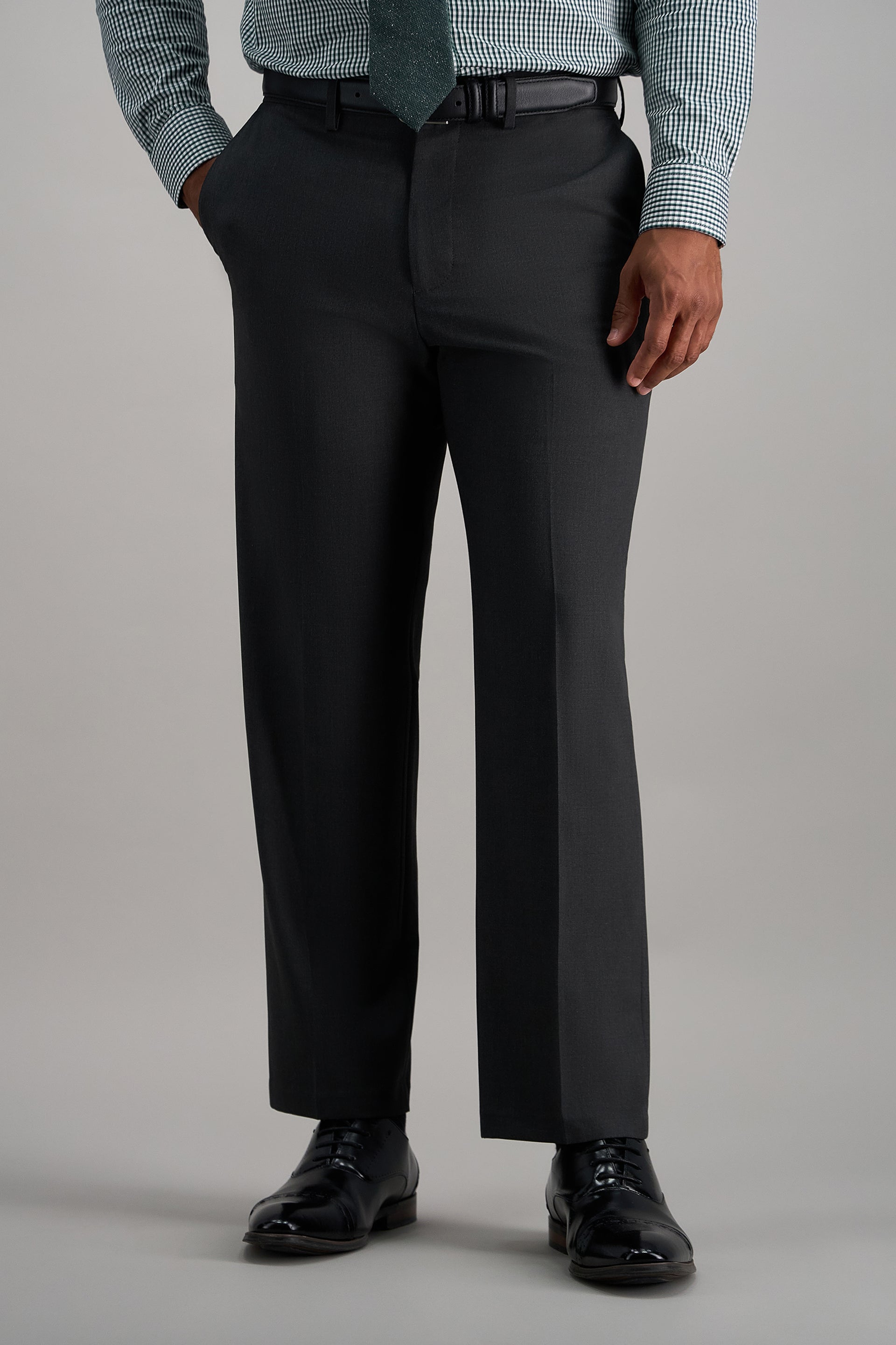 Haggar 4-Way Stretch Dress Pants, Flat Front in Blue