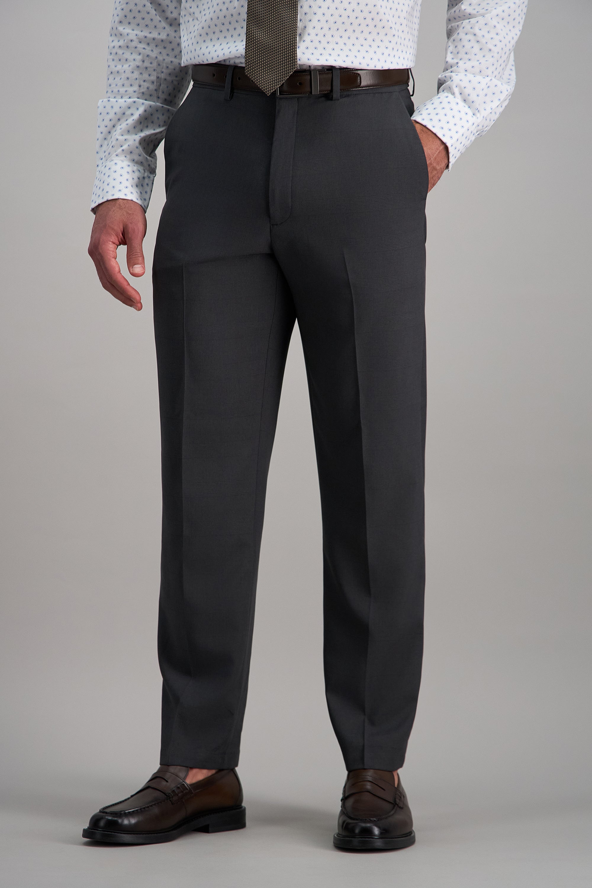 Premium Comfort Dress Pant - Tonal Glen Plaidㅤ | Haggar.com