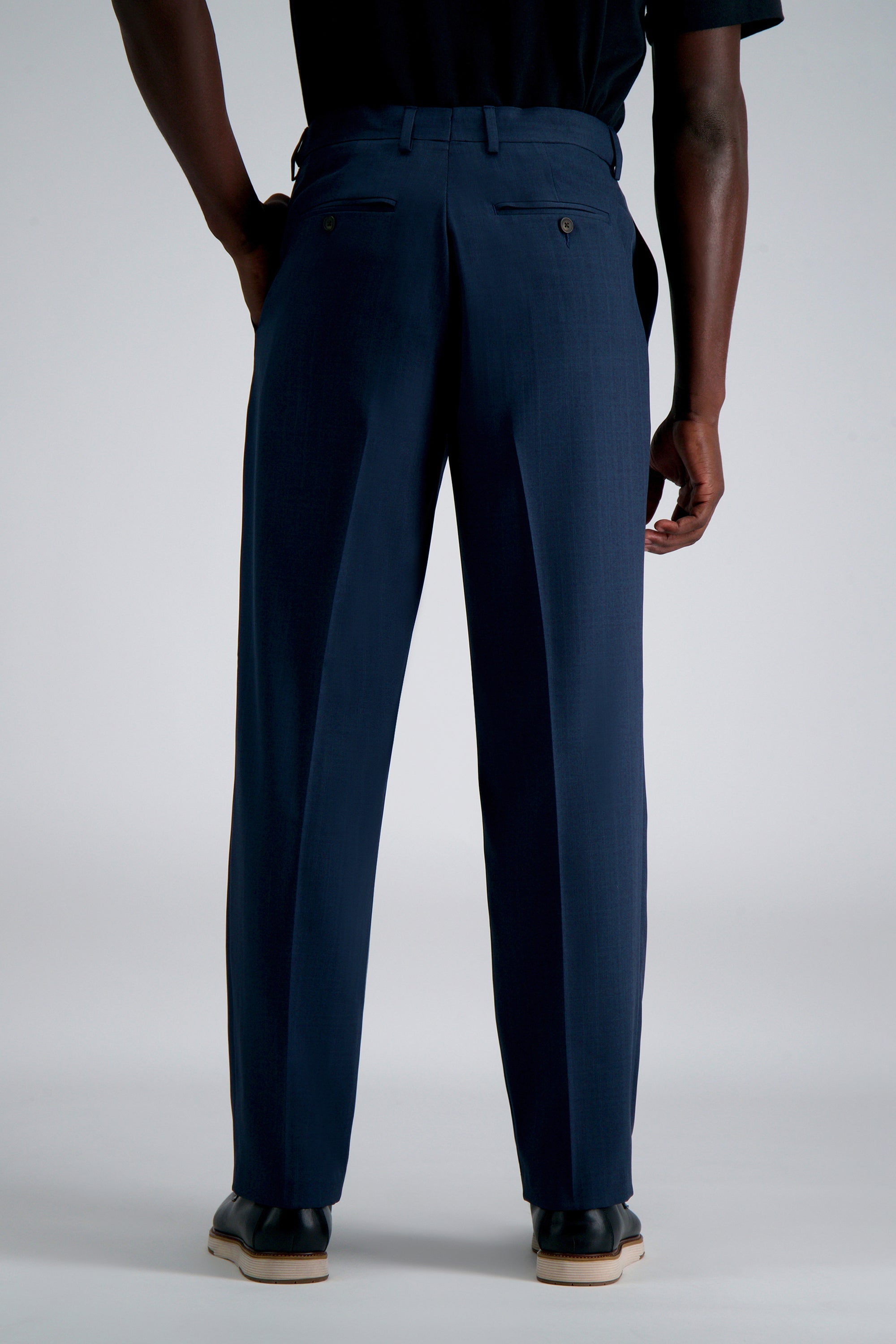 Premium Comfort Tonal Windowpane Dress Pant, , hi-res