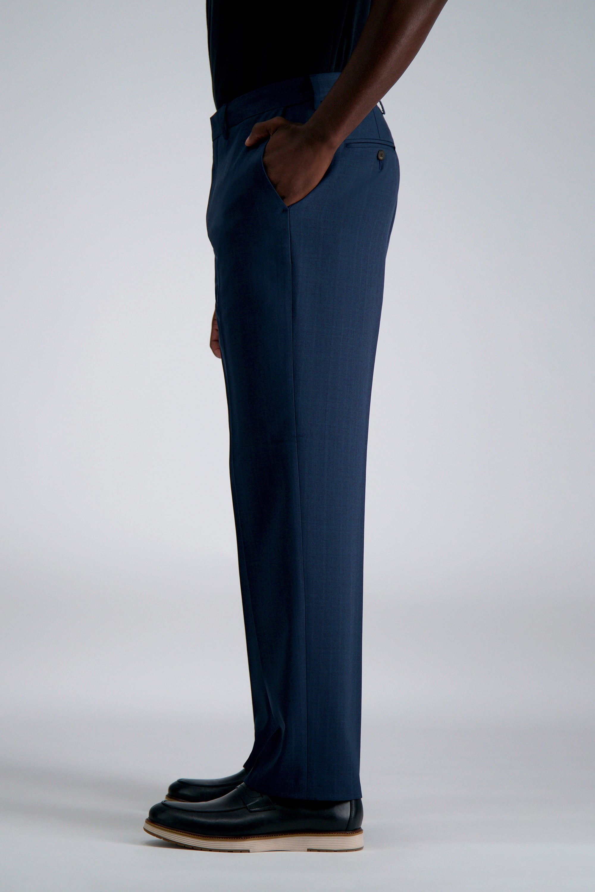 Premium Comfort Tonal Windowpane Dress Pant, , hi-res
