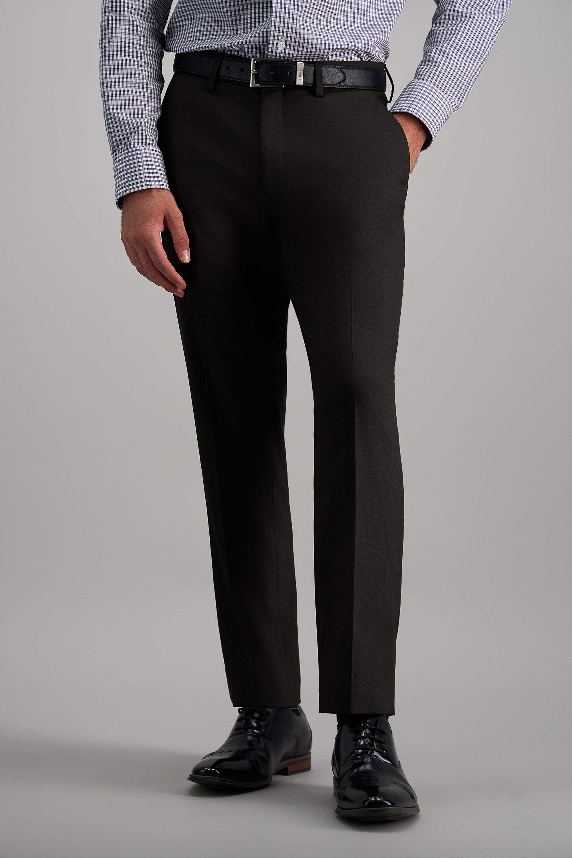 haggar black dress pants Stretch Pants, Flat Front in Natural Ideal for men who Weimei New fashion Islamic UniversalCore Size:IT 40.5 - US 9.5