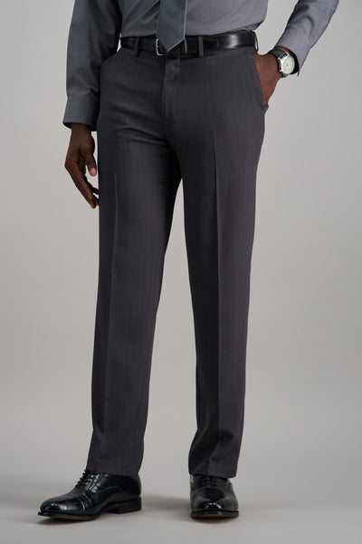 dress pants near me Haggar Premium Comfort Tonal Windowpane Dress Pants in Black/Charcoal