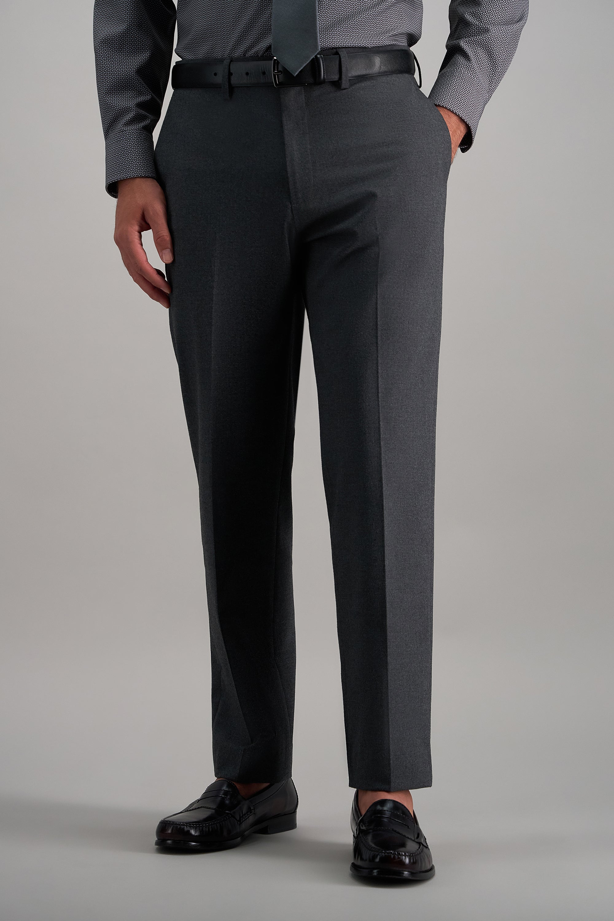 J.M. Haggar Flannel Dress Pant, , hi-res#color_dark grey