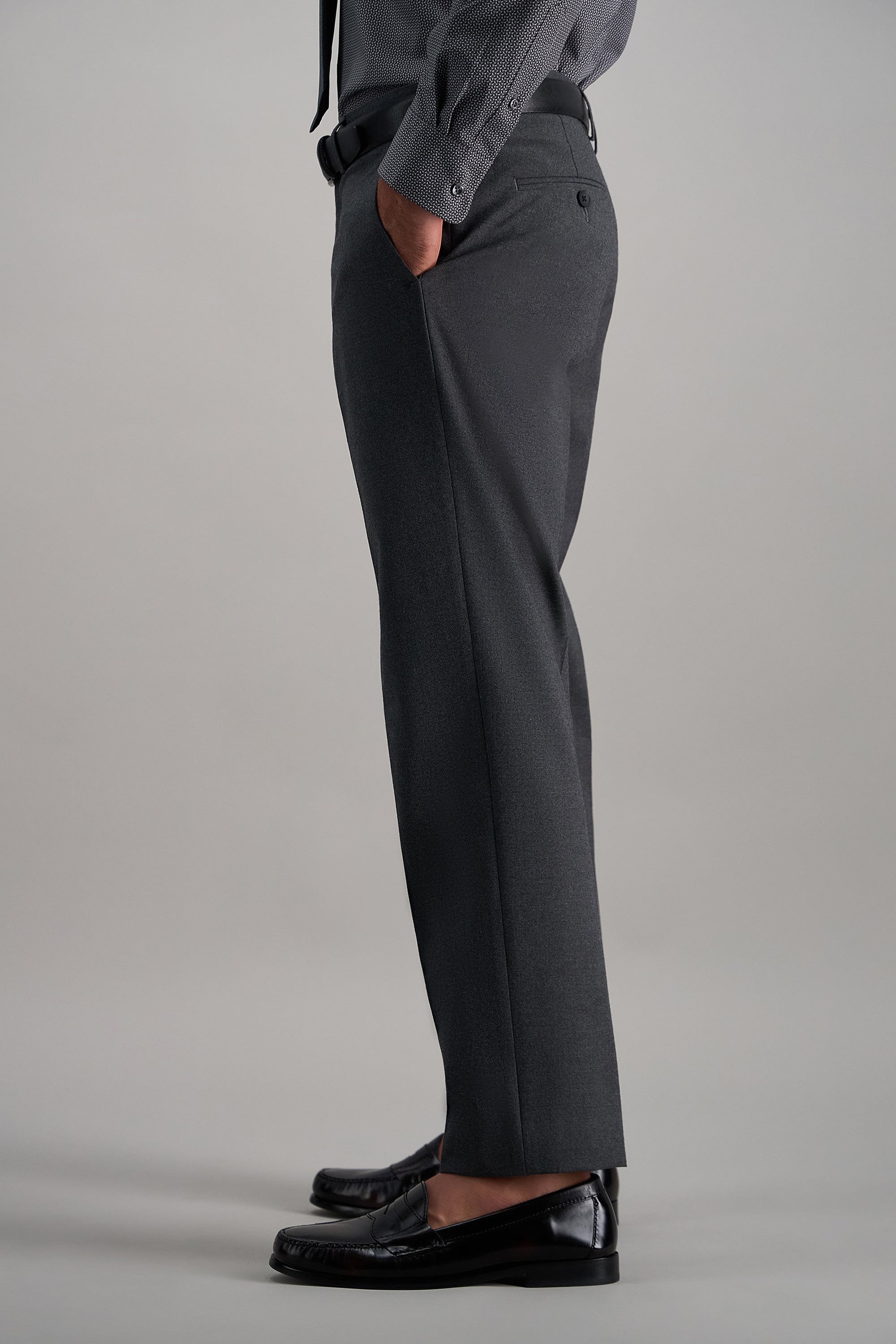 J.M. Haggar Flannel Dress Pant, , hi-res#color_dark grey
