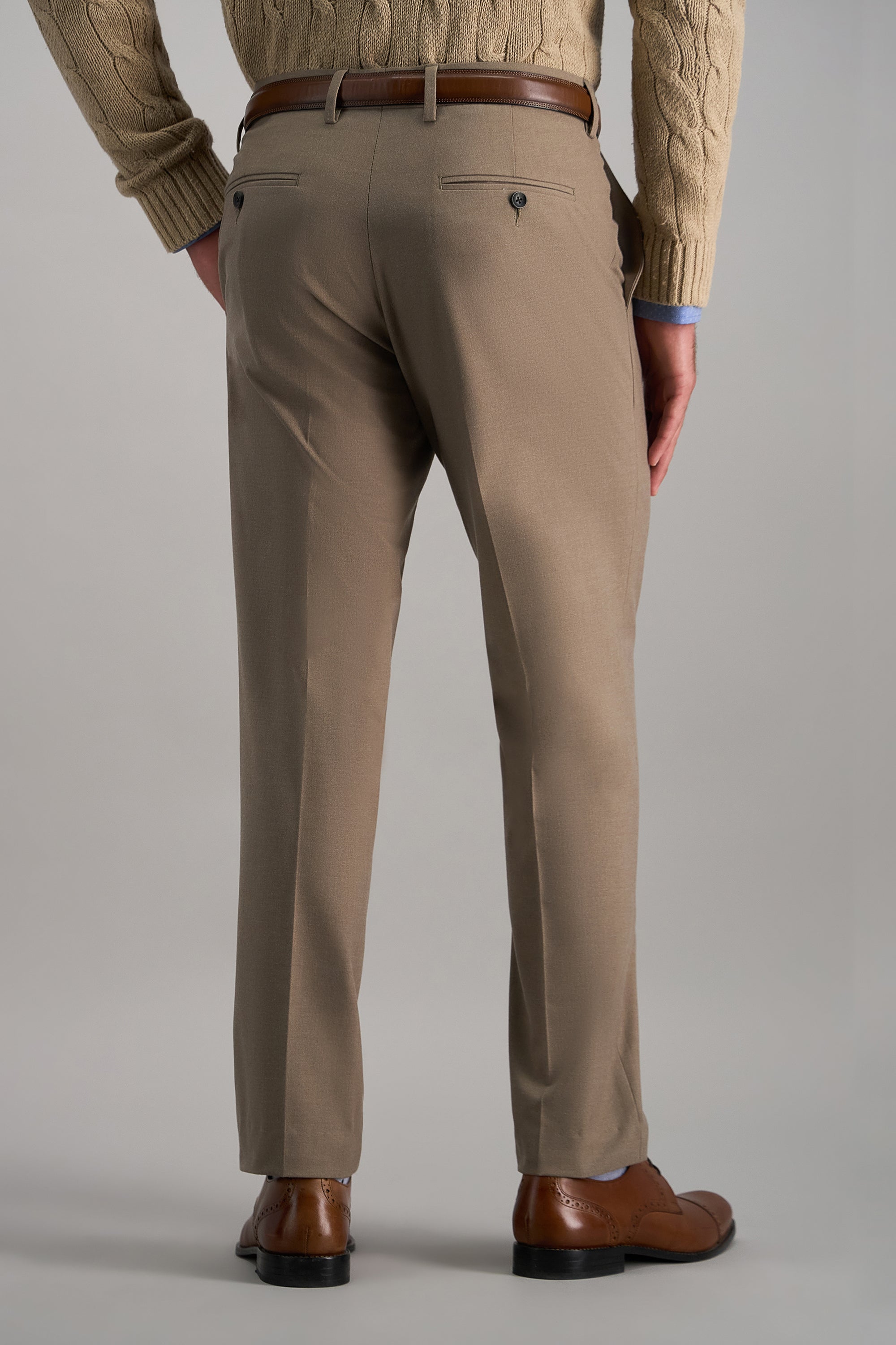 J.M. Haggar Flannel Dress Pant, , hi-res#color_camel