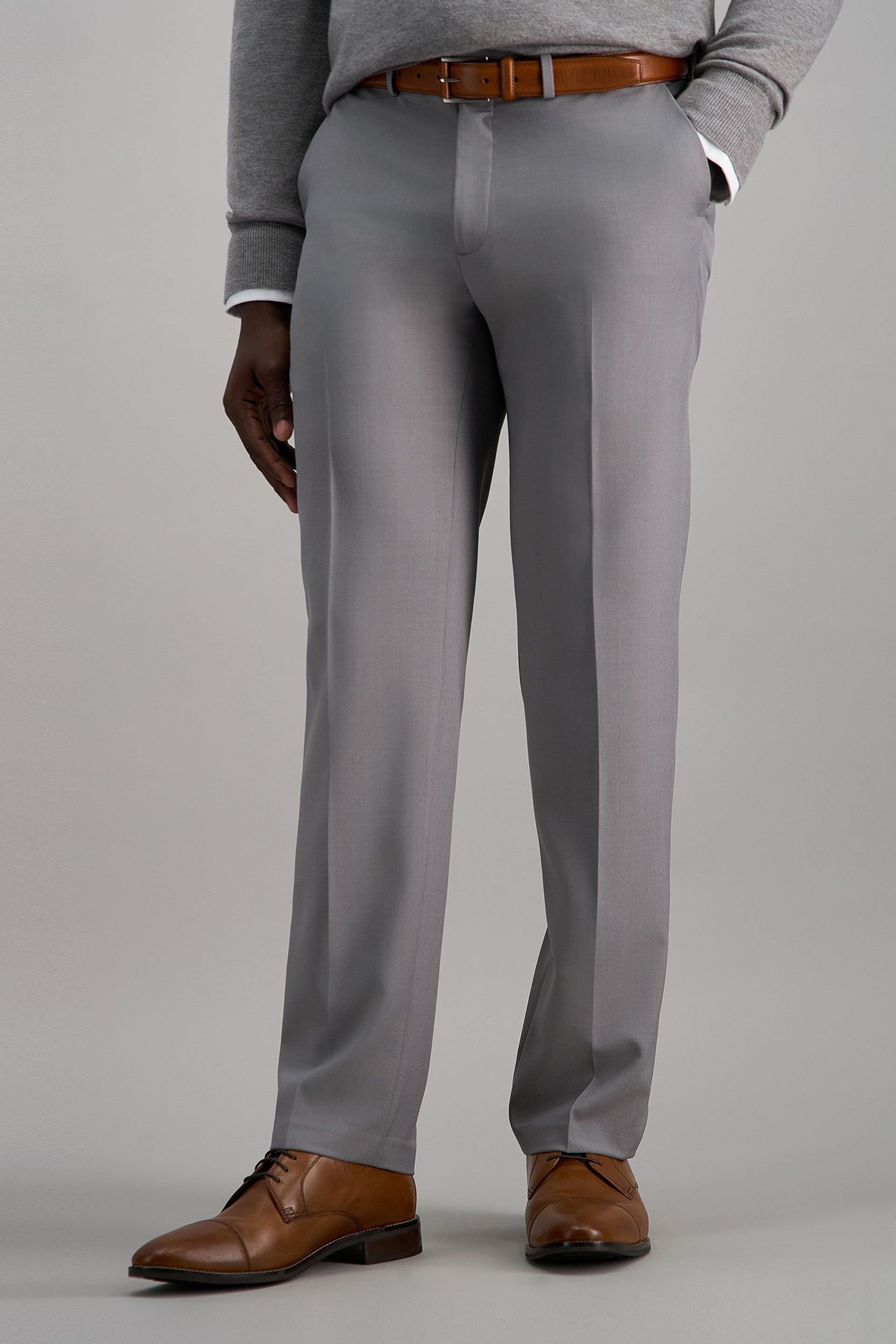 boot cut dress pants mens Shop Sidran Men's Brown Dress Pants - Comfortable Fit, Wrinkle-Free