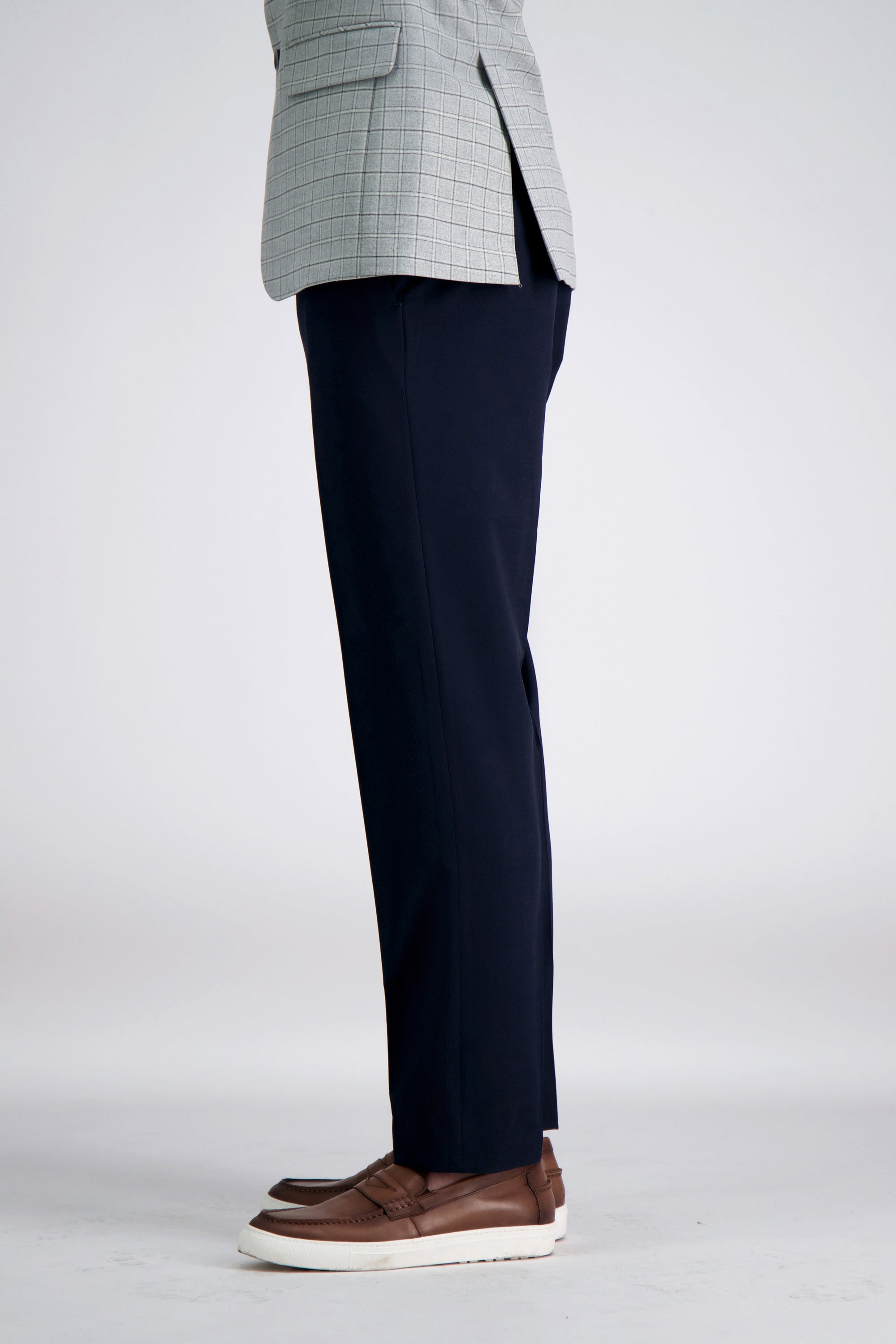 J.M. Haggar 4-Way Stretch Dress Pant - Check Glen Plaidㅤ