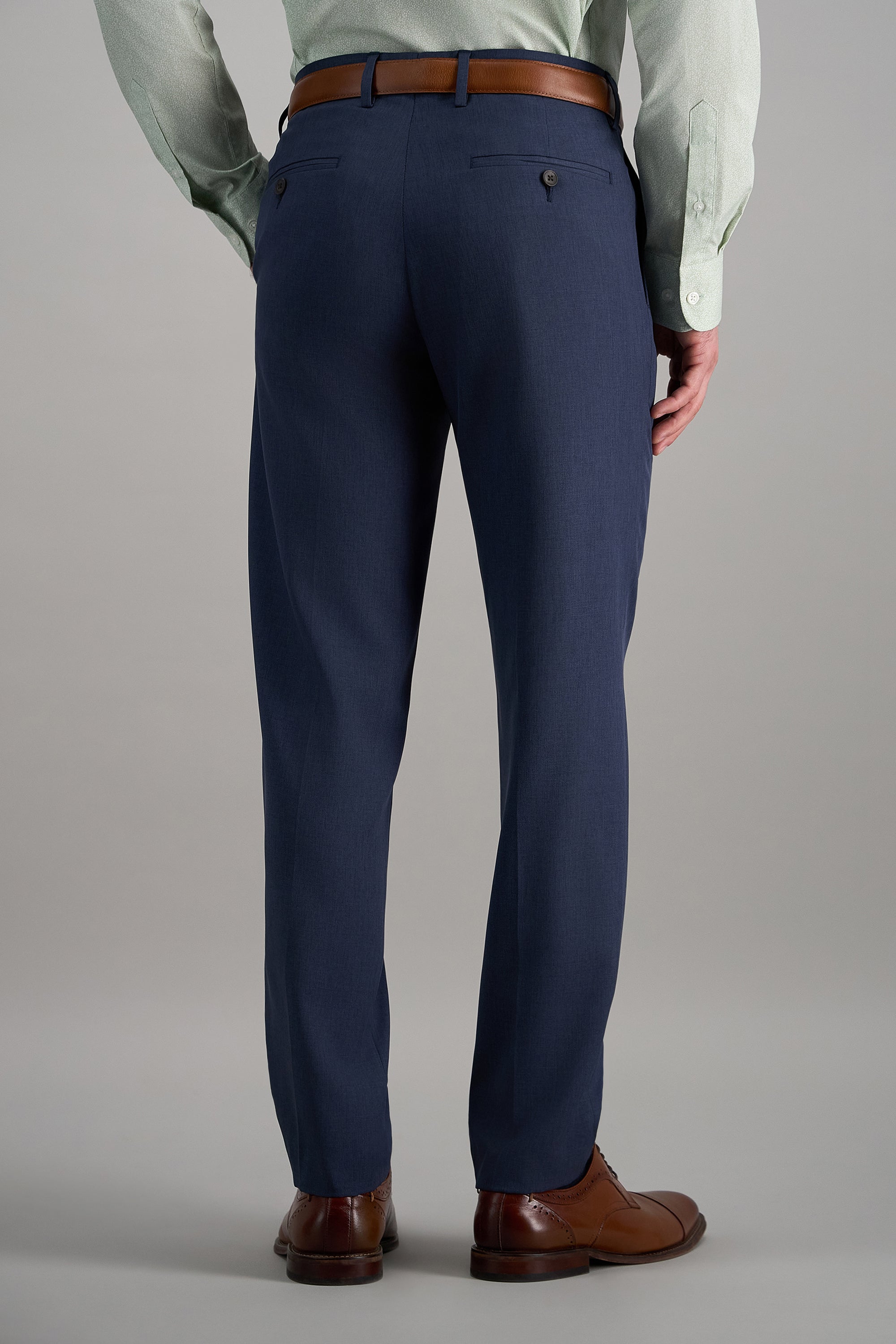 Premium Comfort Melange Twill Dress Pant - Haggar.com#color_blue