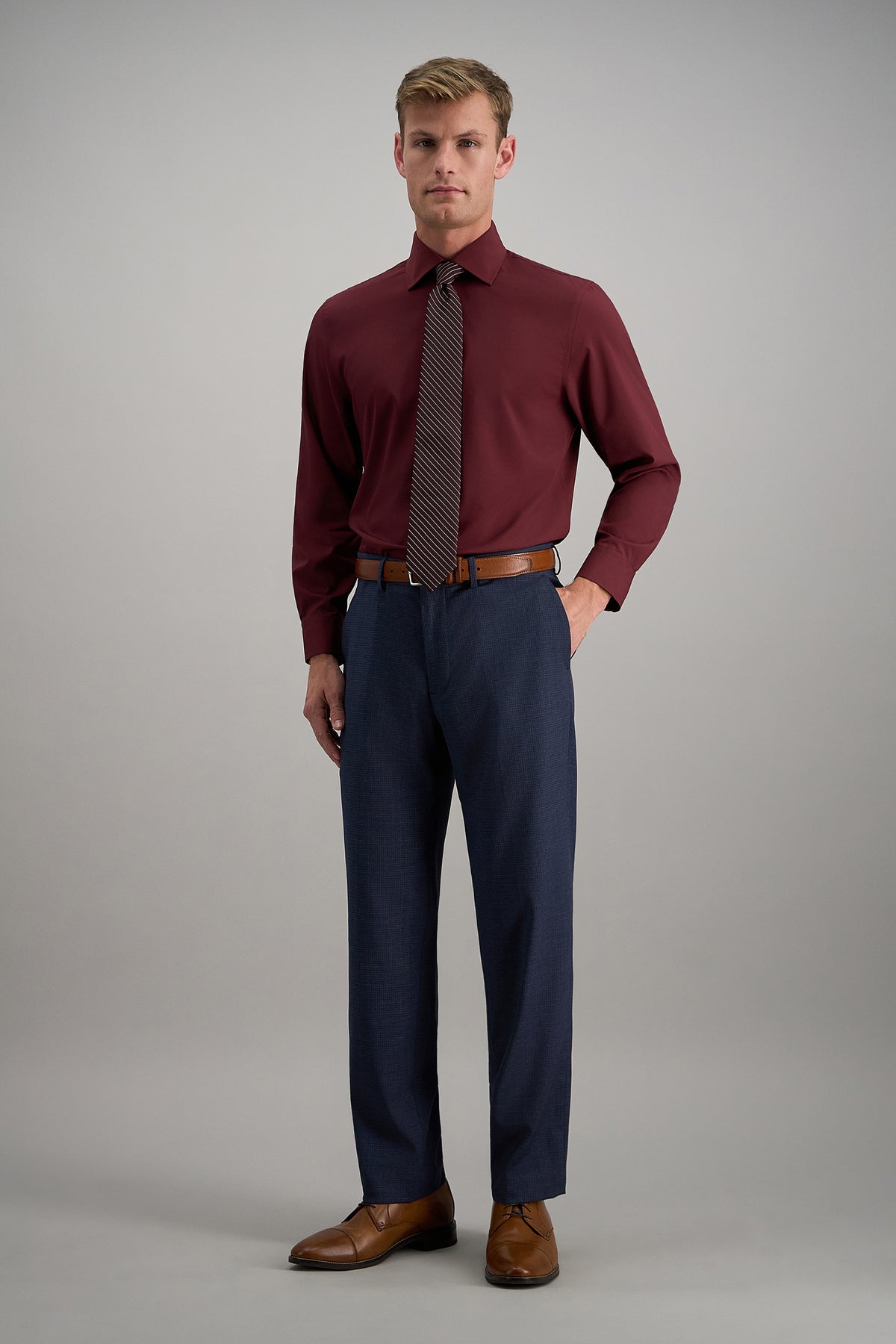J.M. Haggar Premium Stretch Dress Pant -  color_dark navy#color_dark navy
#color_ink