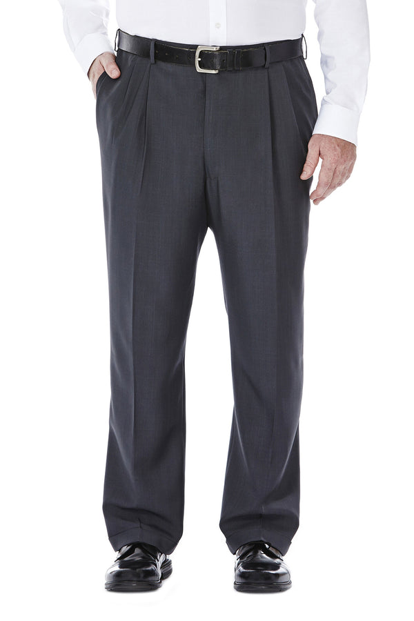 Big & Tall E-CLO™ Stria Dress Pantㅤ - Haggar.com#color_med grey