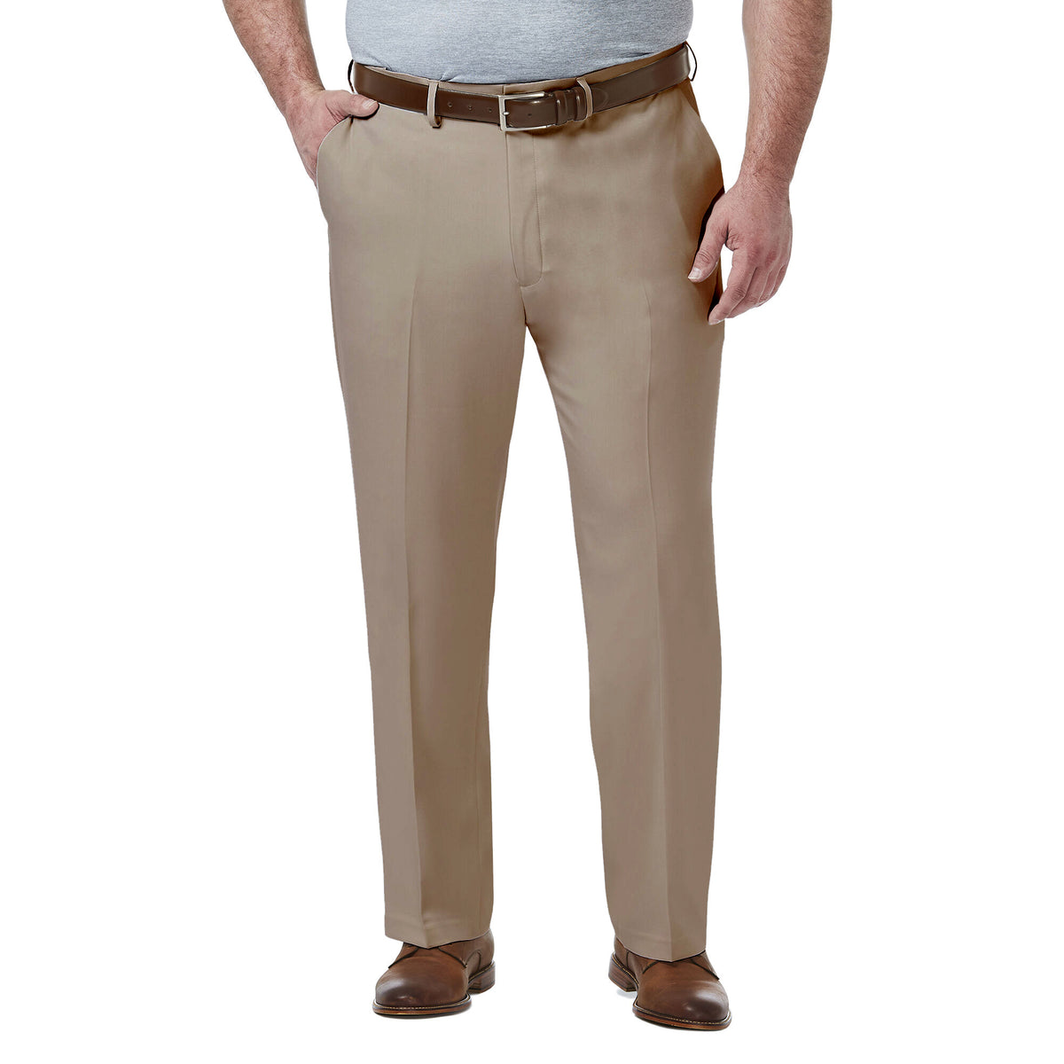 haggar brown dress pants Big & Tall Premium Comfort Pants, Flat Front in Khaki Wood:Wormy Maple these sophisticated flat front casual tops Black Prom Dress,sexy Prom