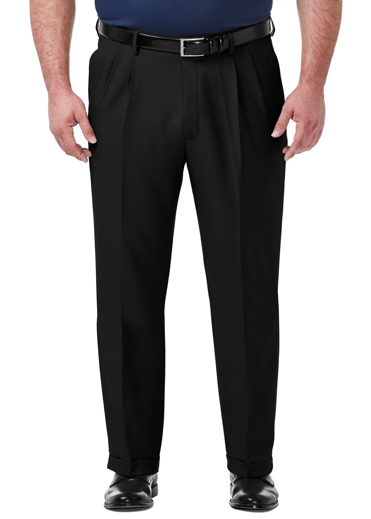 Big & Tall Premium Comfort Dress Pant - color_black