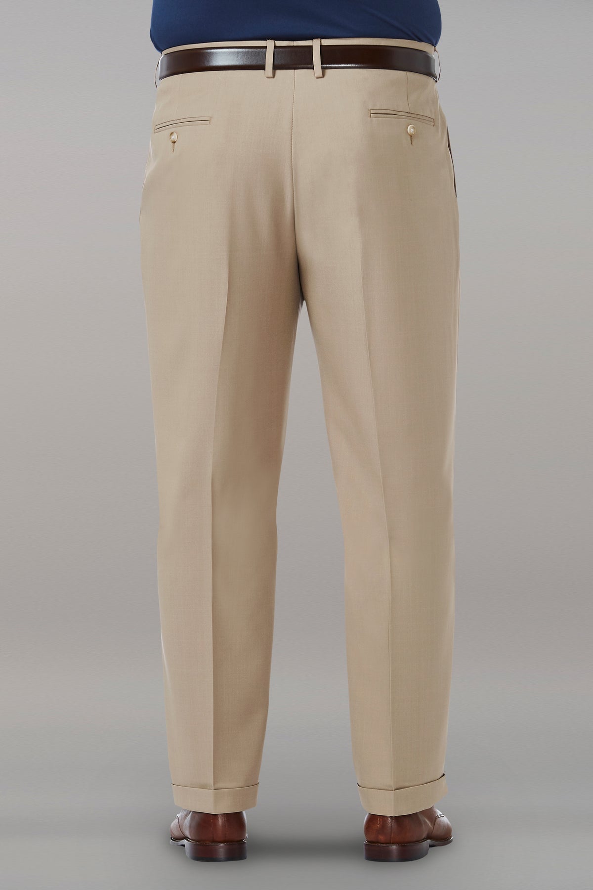 Big & Tall Premium Comfort Dress Pant - color_khaki
#color_khaki