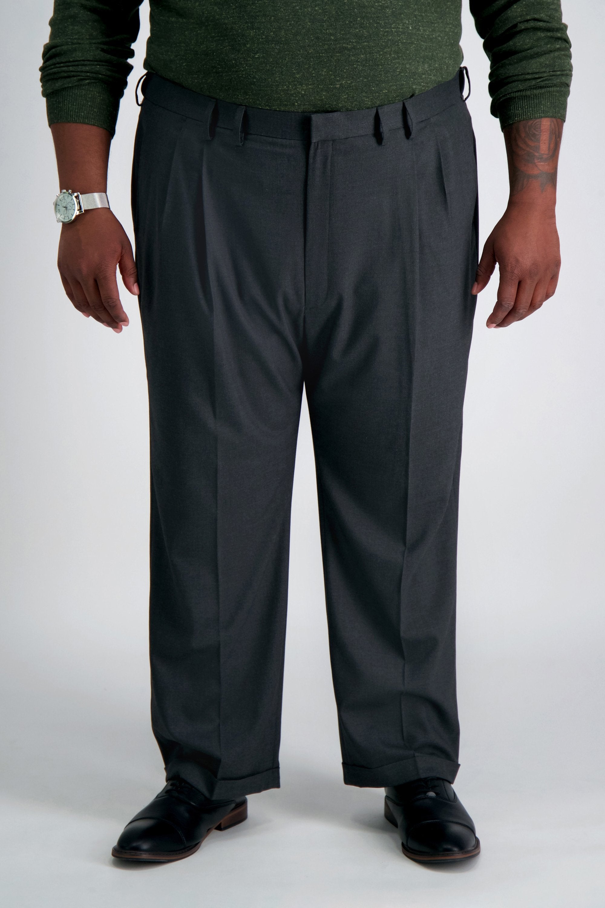 Big Tall Haggar Dress Pant Sharkskinㅤ