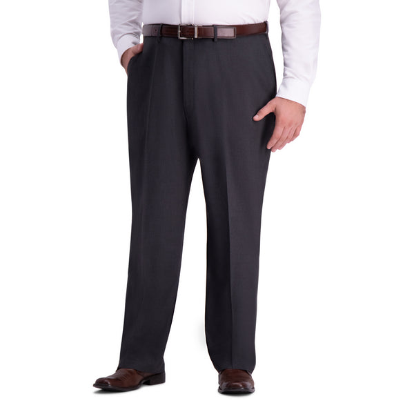 Big & Tall J.M. Haggar 4-Way Stretch Dress Pant - Haggar.com#color_charcoal heather