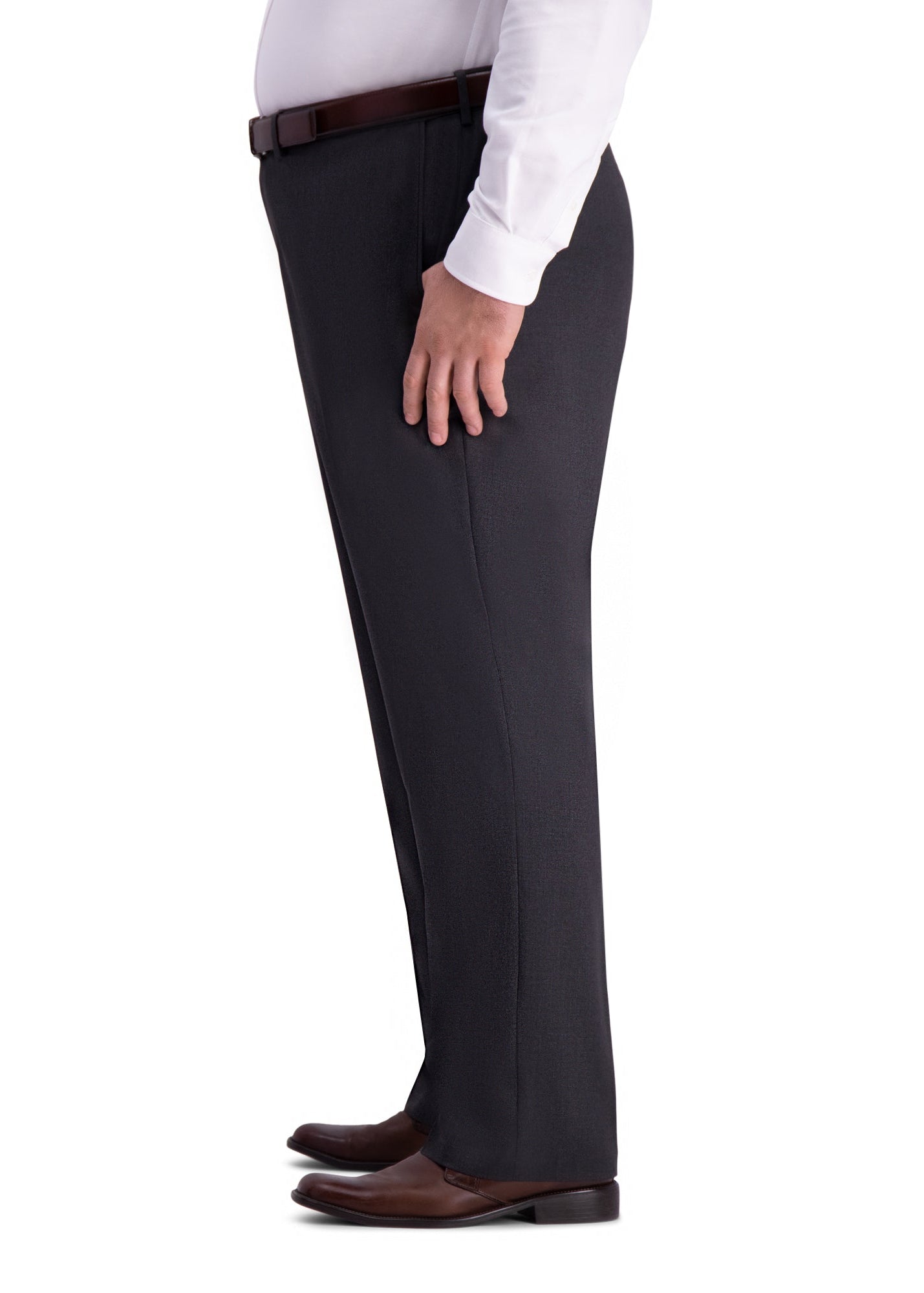 Big & Tall J.M. Haggar 4-Way Stretch Dress Pant - Haggar.com#color_charcoal heather