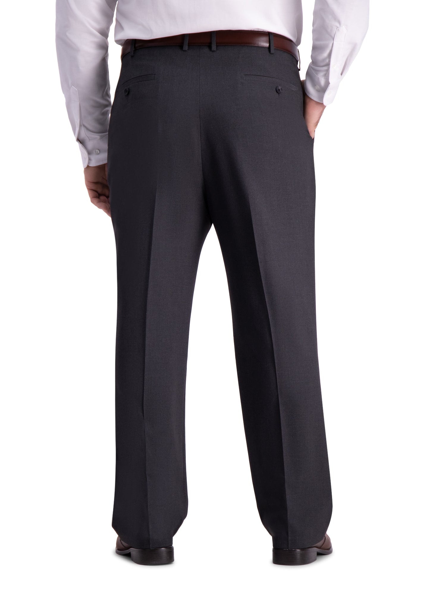 Big & Tall J.M. Haggar 4-Way Stretch Dress Pant - Haggar.com#color_charcoal heather