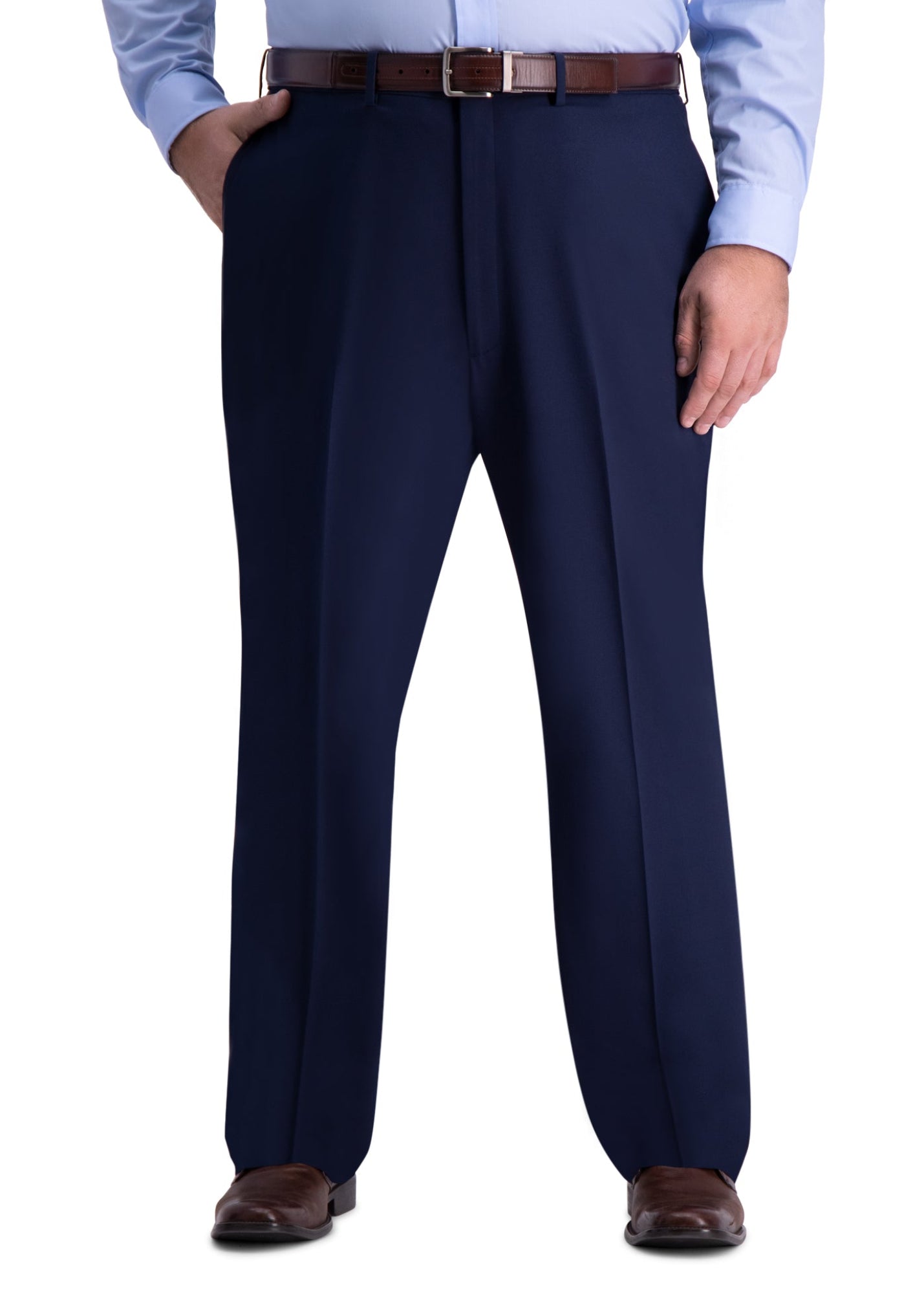 Big & Tall J.M. Haggar 4-Way Stretch Dress Pant - Haggar.com#color_blue