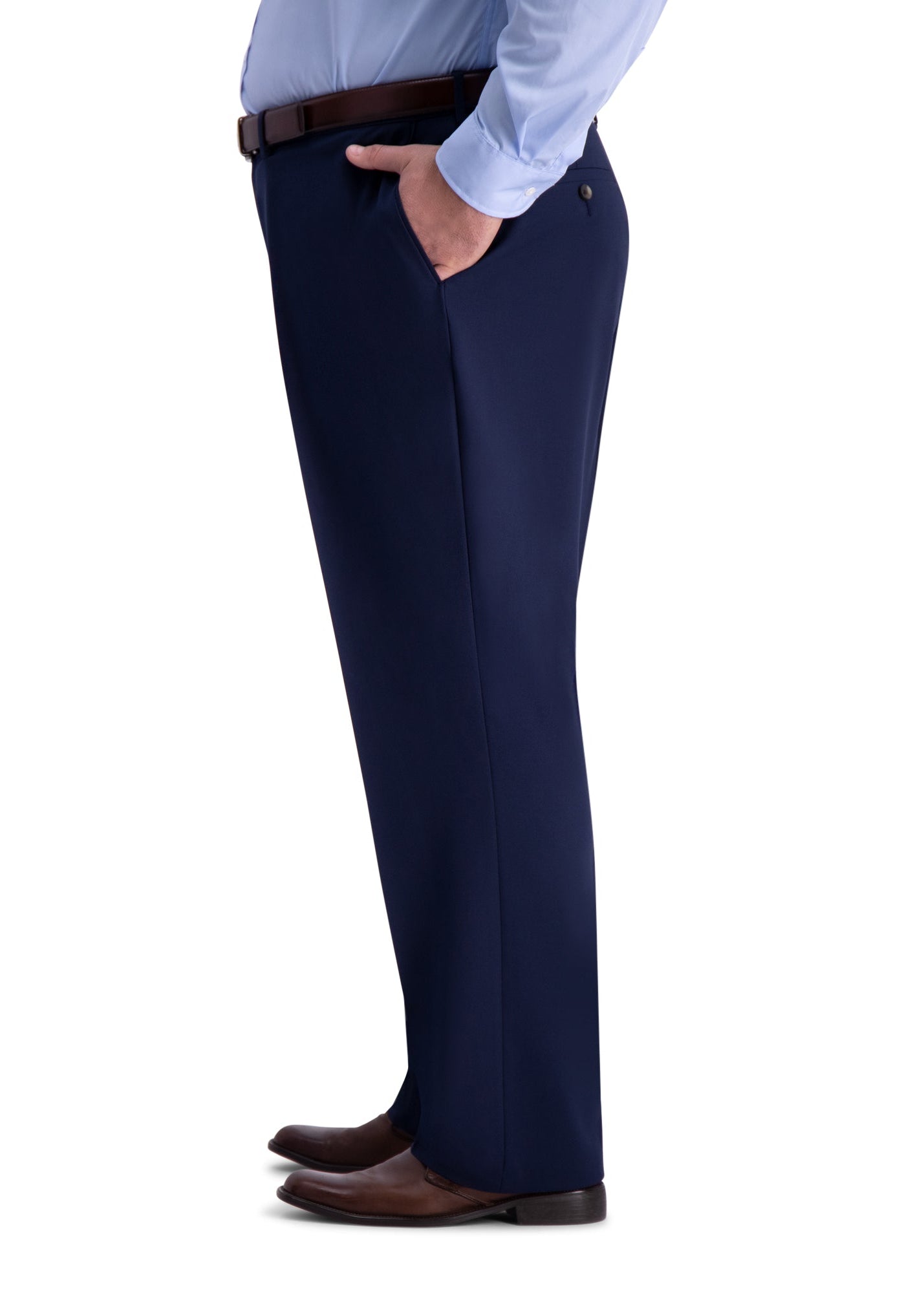 Haggar Big & Tall 4-Way Stretch Dress Pants, Flat Front in Medium Grey | Size: 56 X 30 Haggar Big & Tall 4-Way Stretch Dress Pants, Flat Front in Medium Grey | Size: 56 X 30