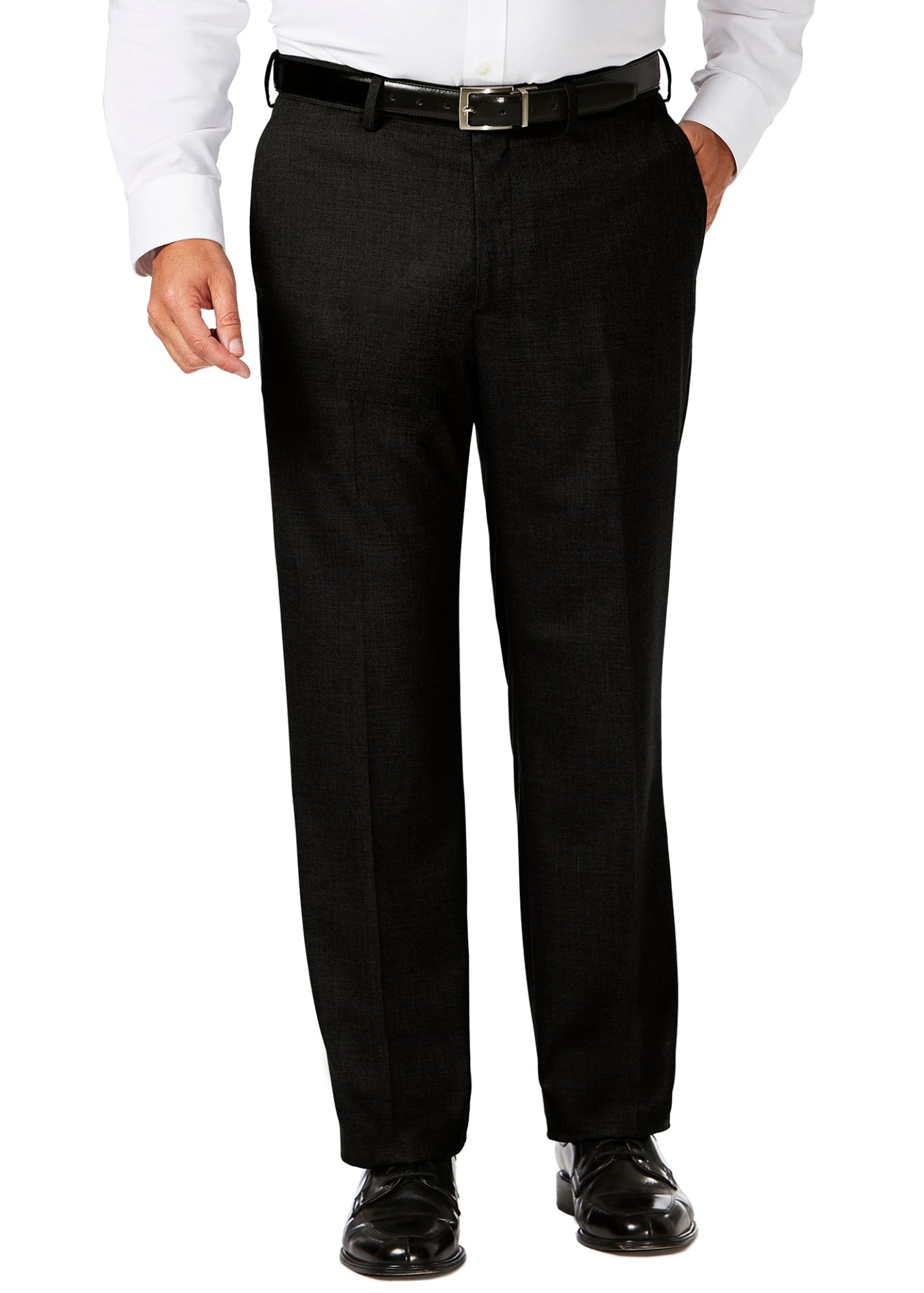 Big & Tall J.M. Haggar Dress Pant - Sharkskin - color_black#color_black
