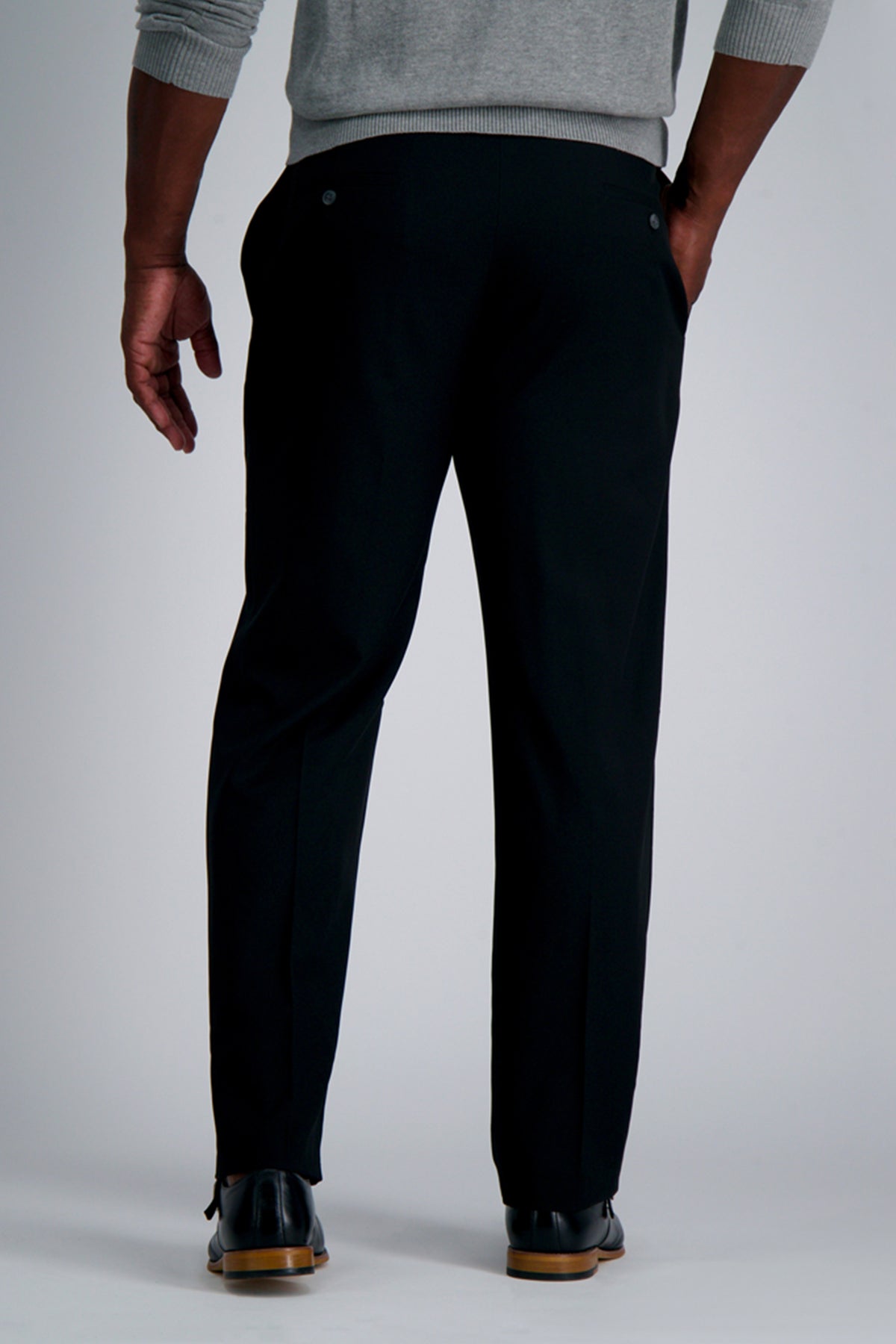 Big & Tall J.M. Haggar Dress Pant - Sharkskin - color_black#color_black