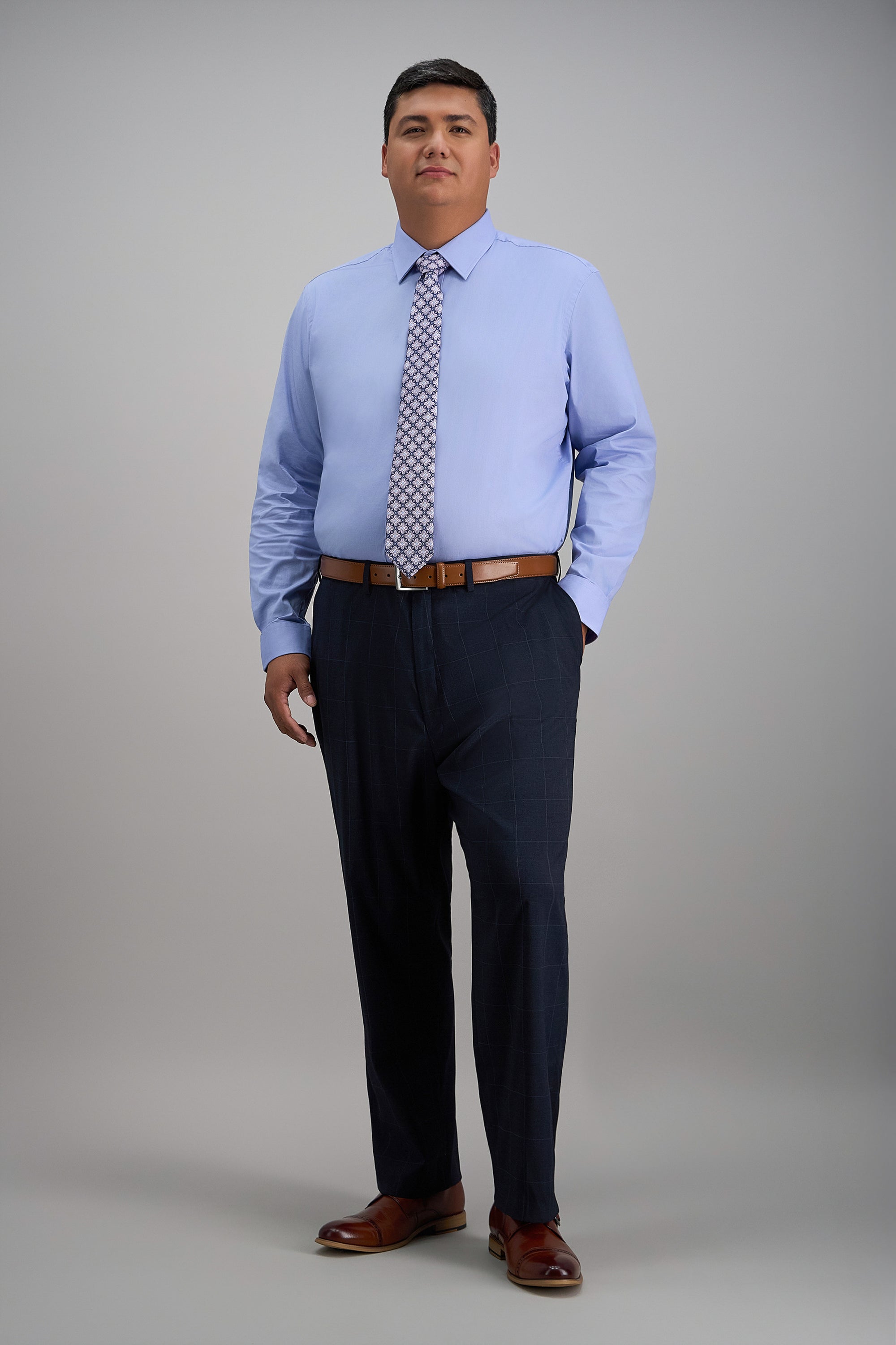 Big & Tall J.M. Haggar Large Plaid Dress Pant, , hi-res
