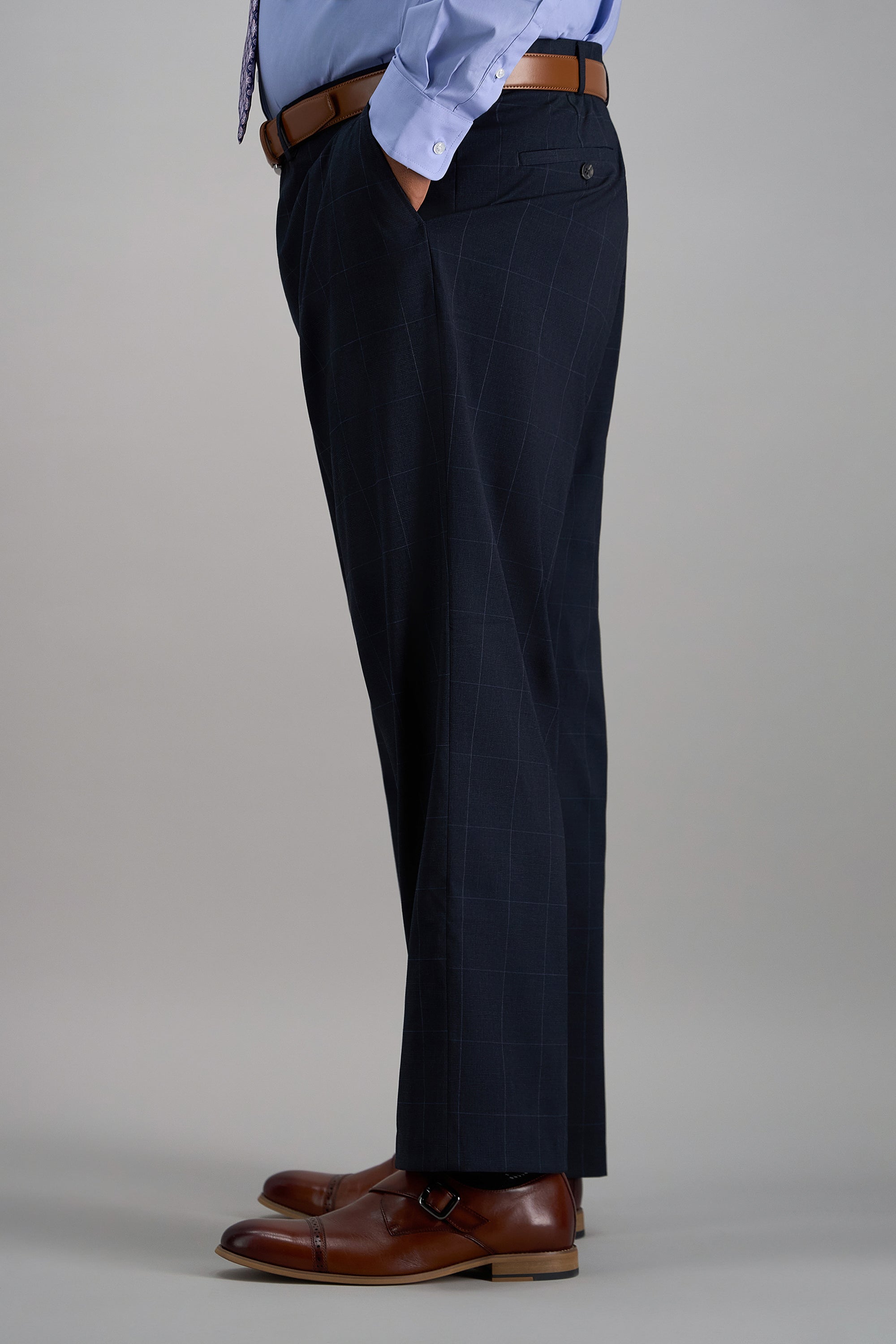Big & Tall J.M. Haggar Large Plaid Dress Pant, , hi-res
