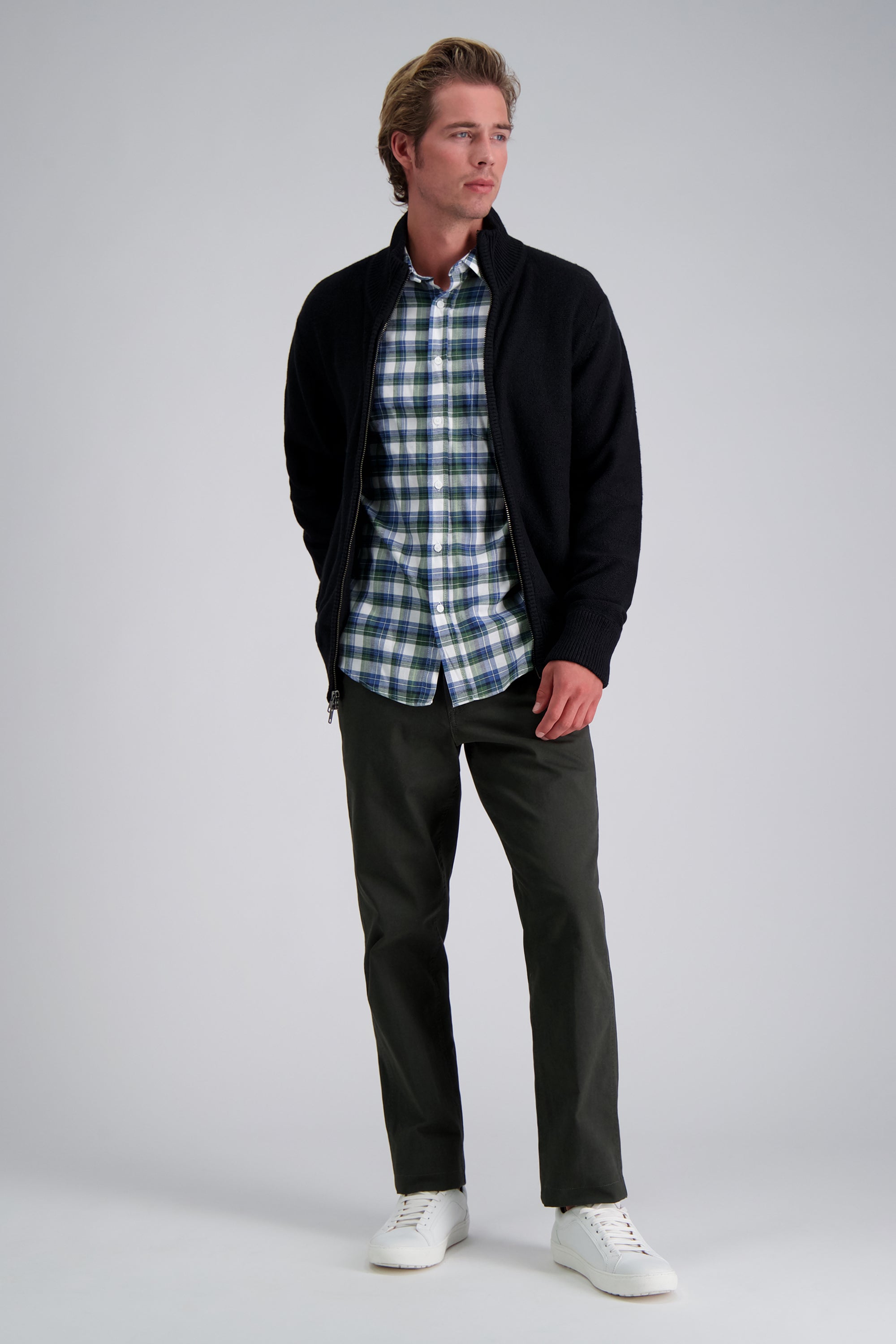 Long Sleeve Zip Sweater, , hi-res