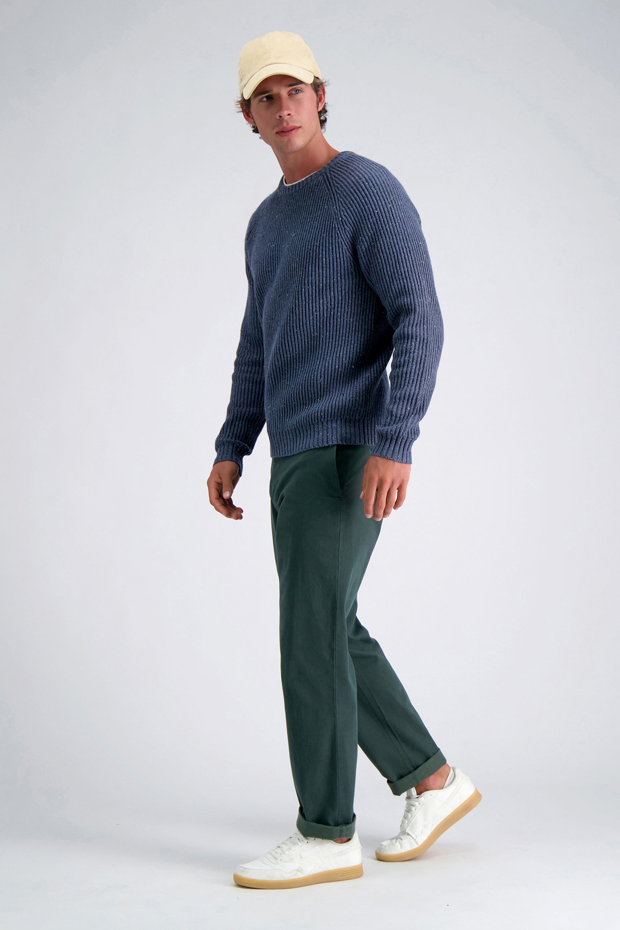 Long Sleeve Raglan Crewneck, , hi-res#color_heather navy