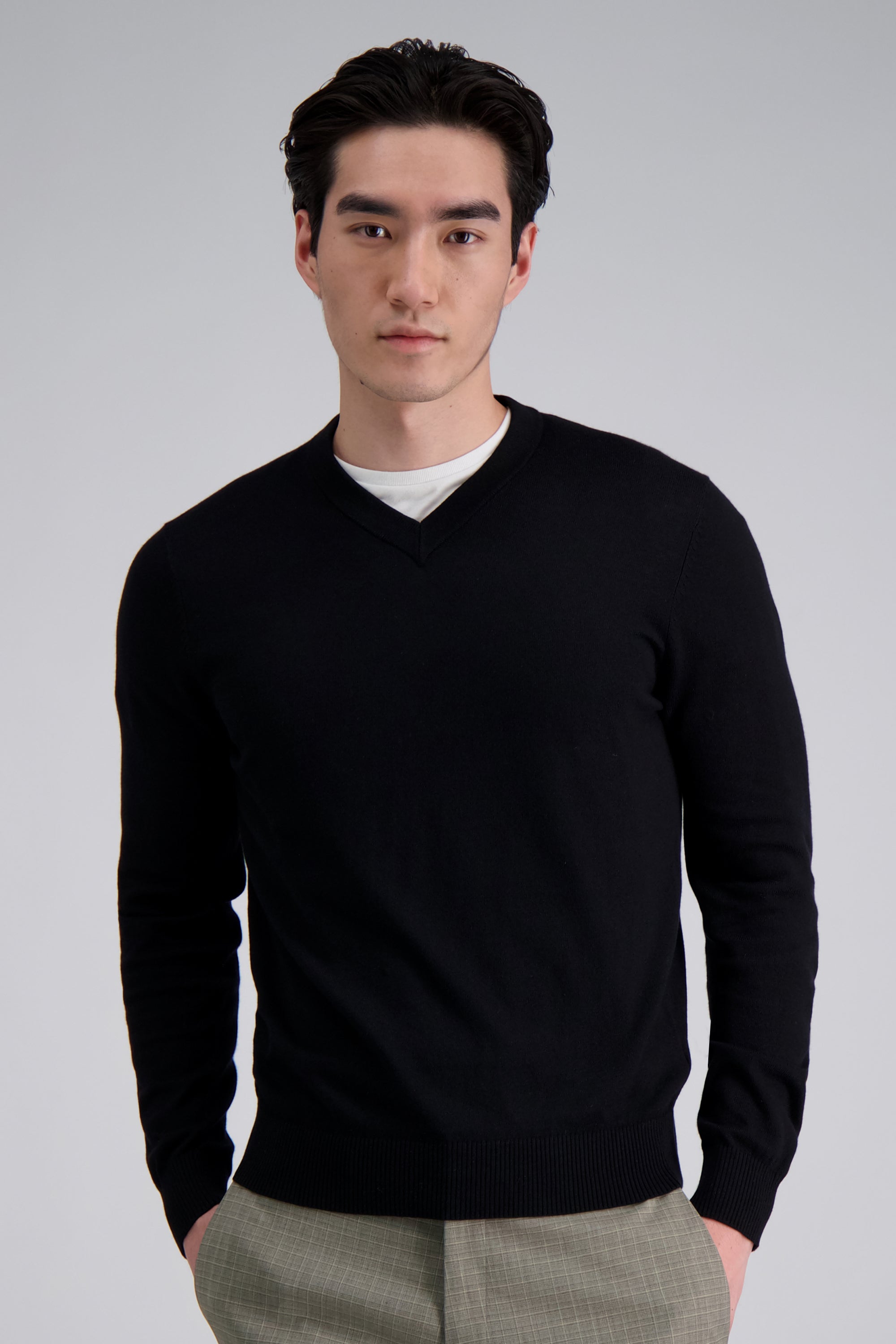 Long Sleeve V-Neck Sweater, , hi-res