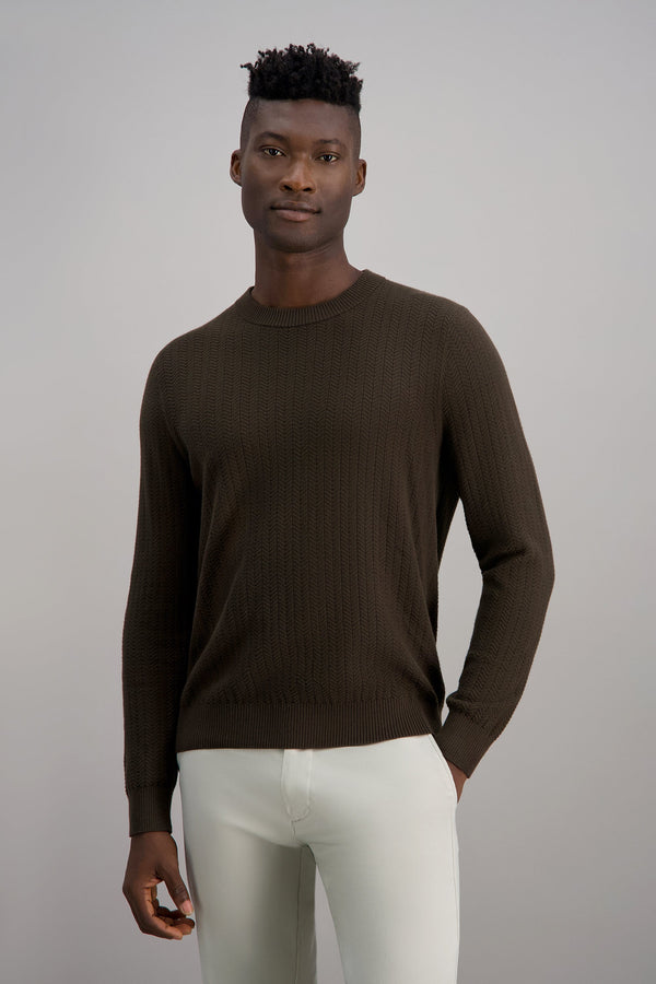 Long Sleeve Crewneck Sweater, , hi-res#color_chocolate